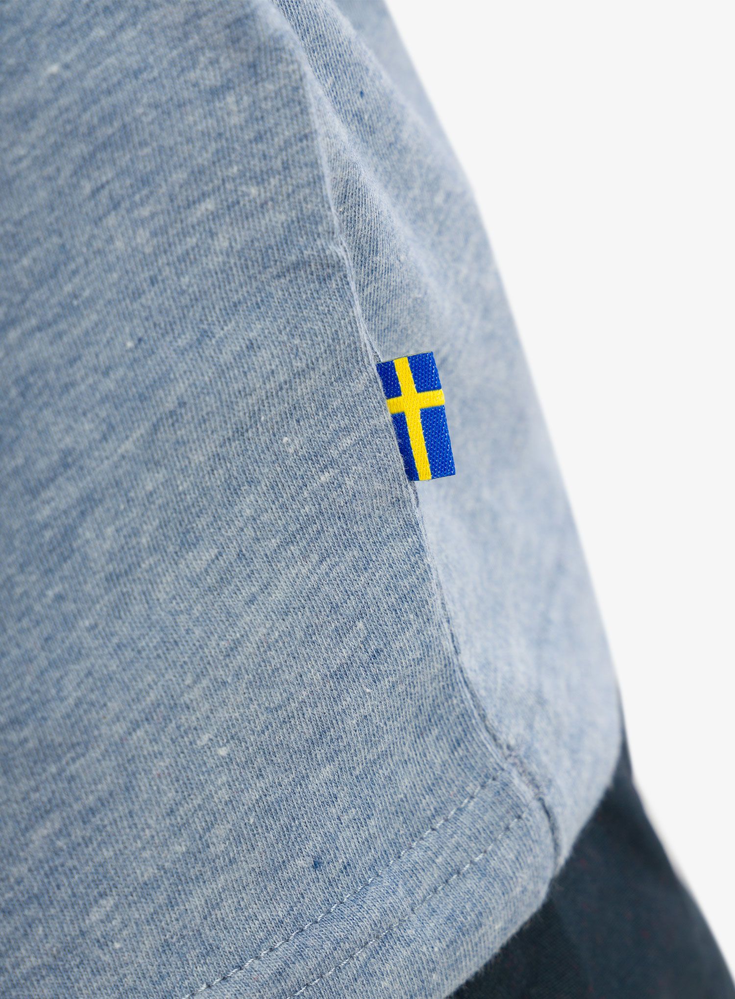 Majica Fjallraven Logo T-shirt - uncle blue/melange