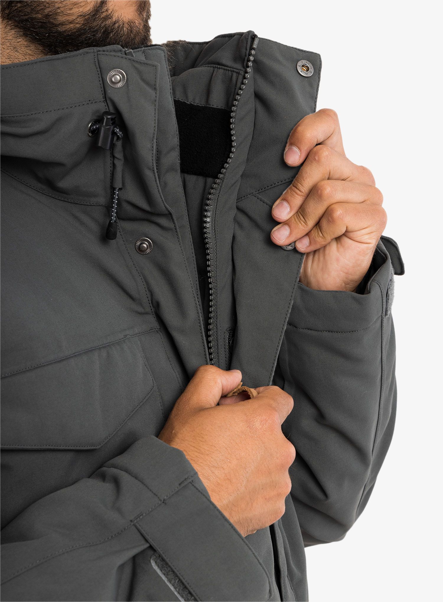 Jakna s postavom Fjallraven Nuuk Parka - basalt