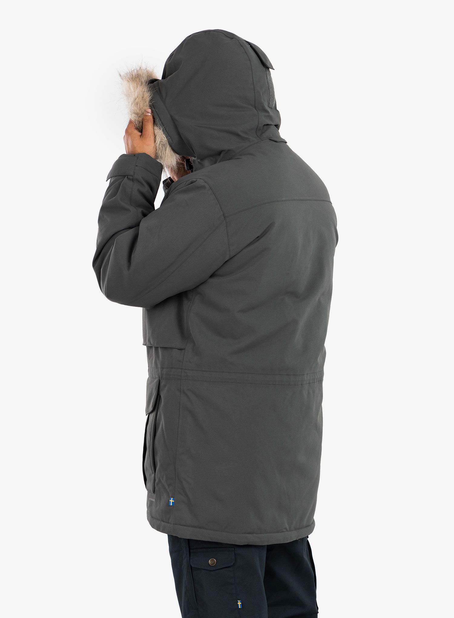 Jakna s postavom Fjallraven Nuuk Parka - basalt