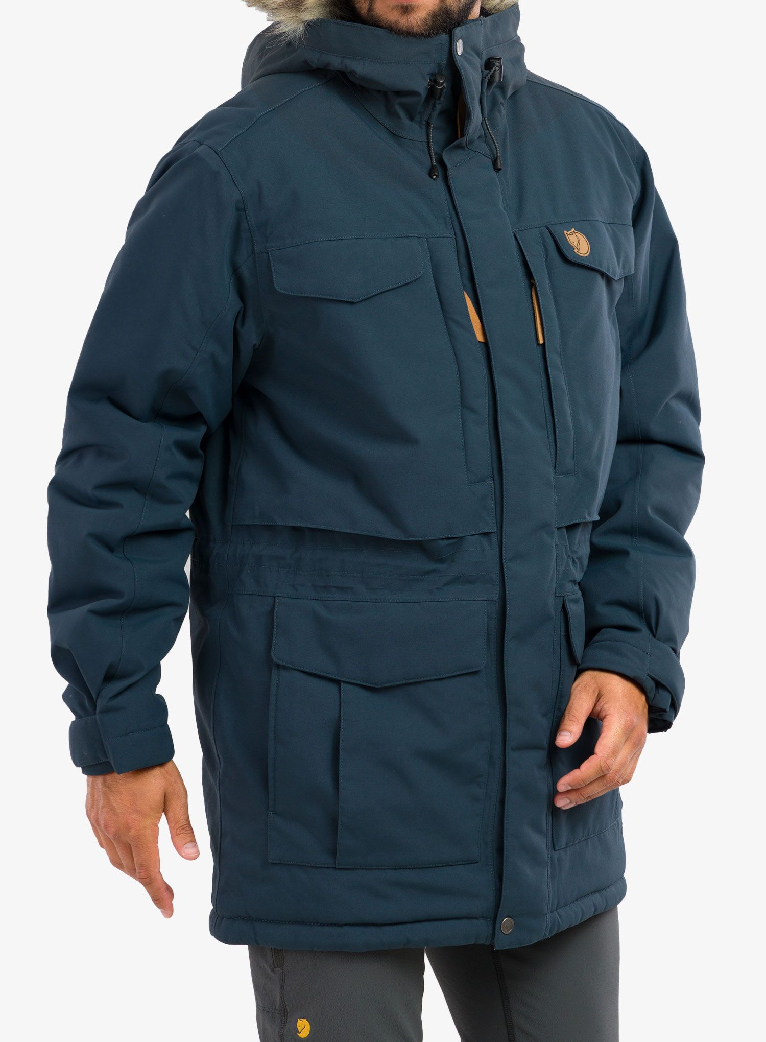 Jakna s postavom Fjallraven Nuuk Parka - mountain blue