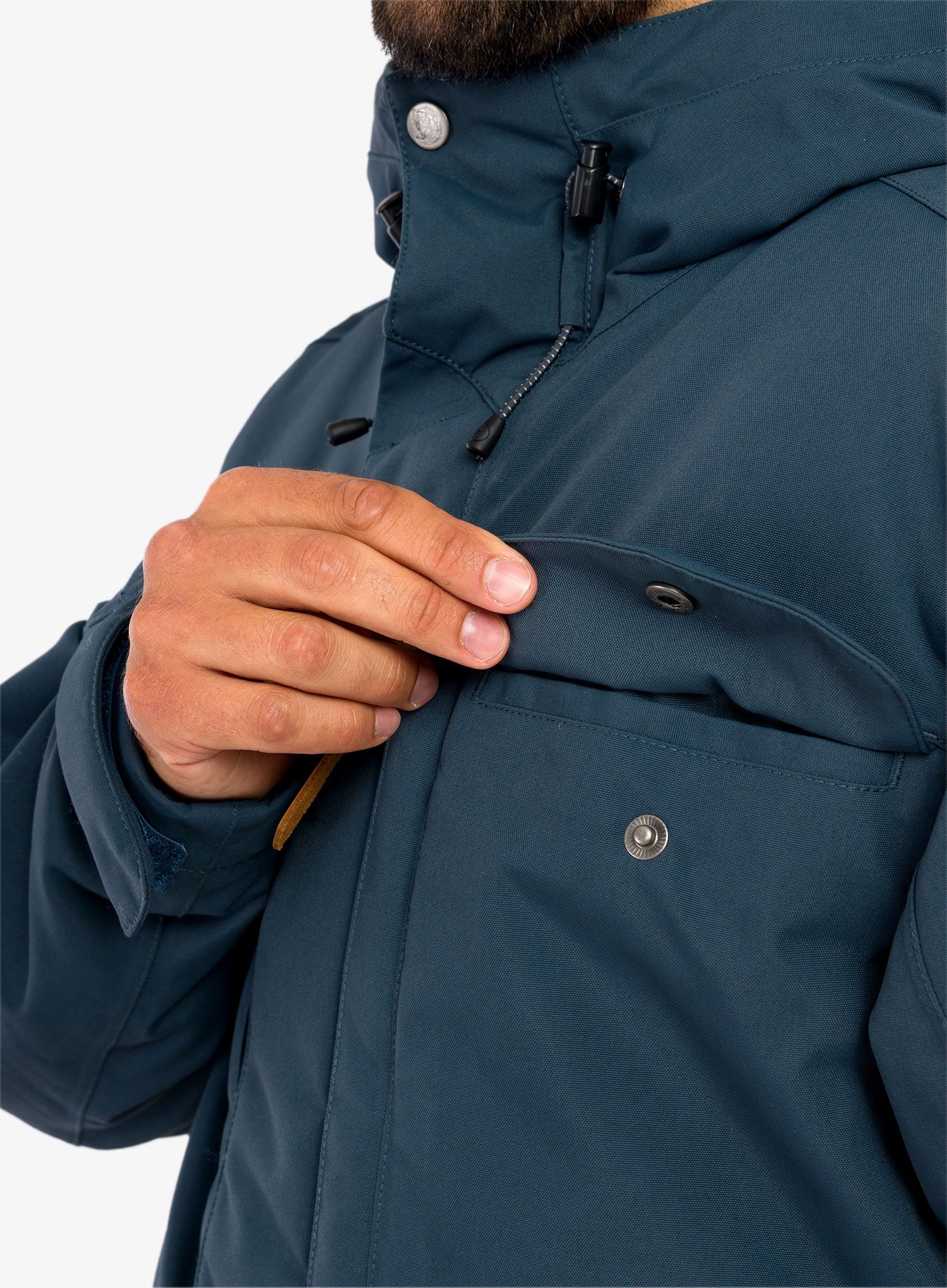 Jakna s postavom Fjallraven Nuuk Parka - mountain blue