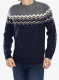 Džemper Fjallraven Ovik Knit Sweater - dark navy/navy