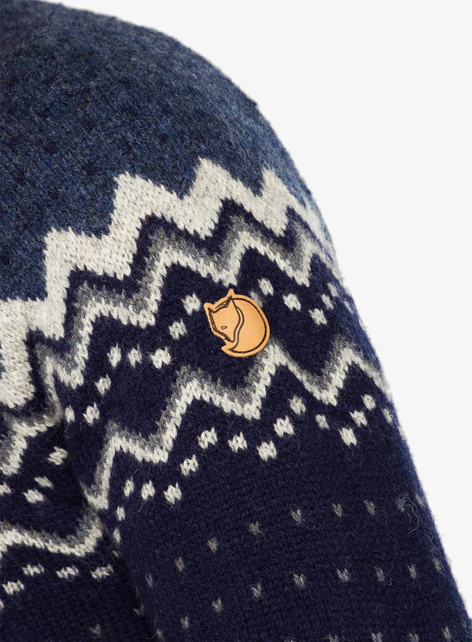 Džemper Fjallraven Ovik Knit Sweater - dark navy/mountain blue
