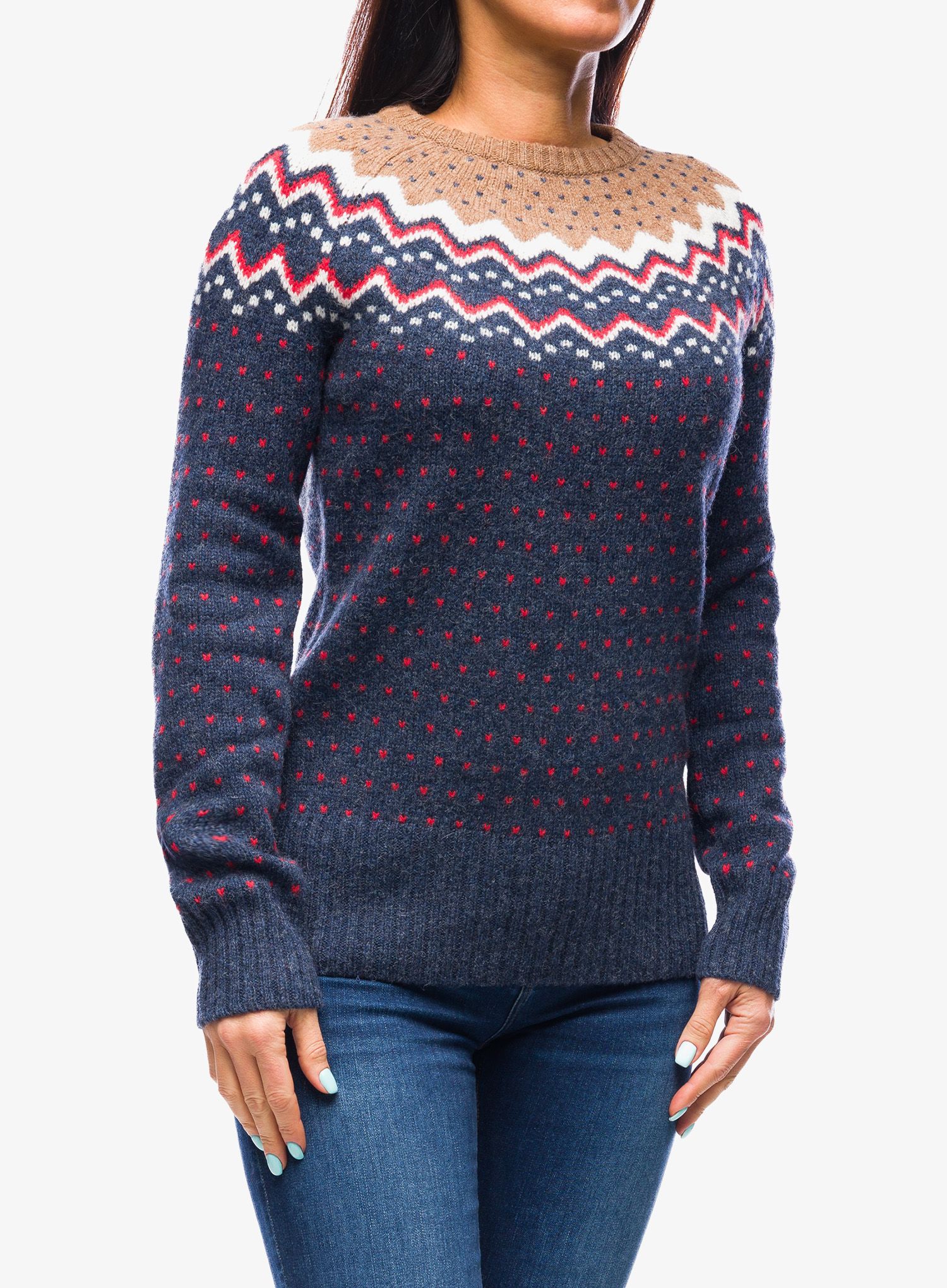 Ženski džemper Fjallraven Ovik Knit Sweater - navy