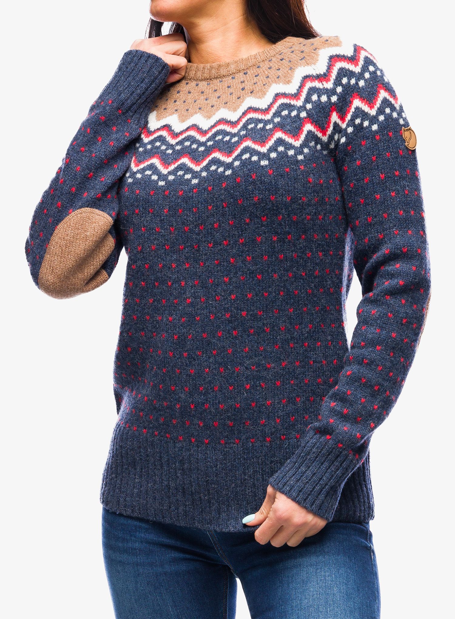 Ženski džemper Fjallraven Ovik Knit Sweater - navy