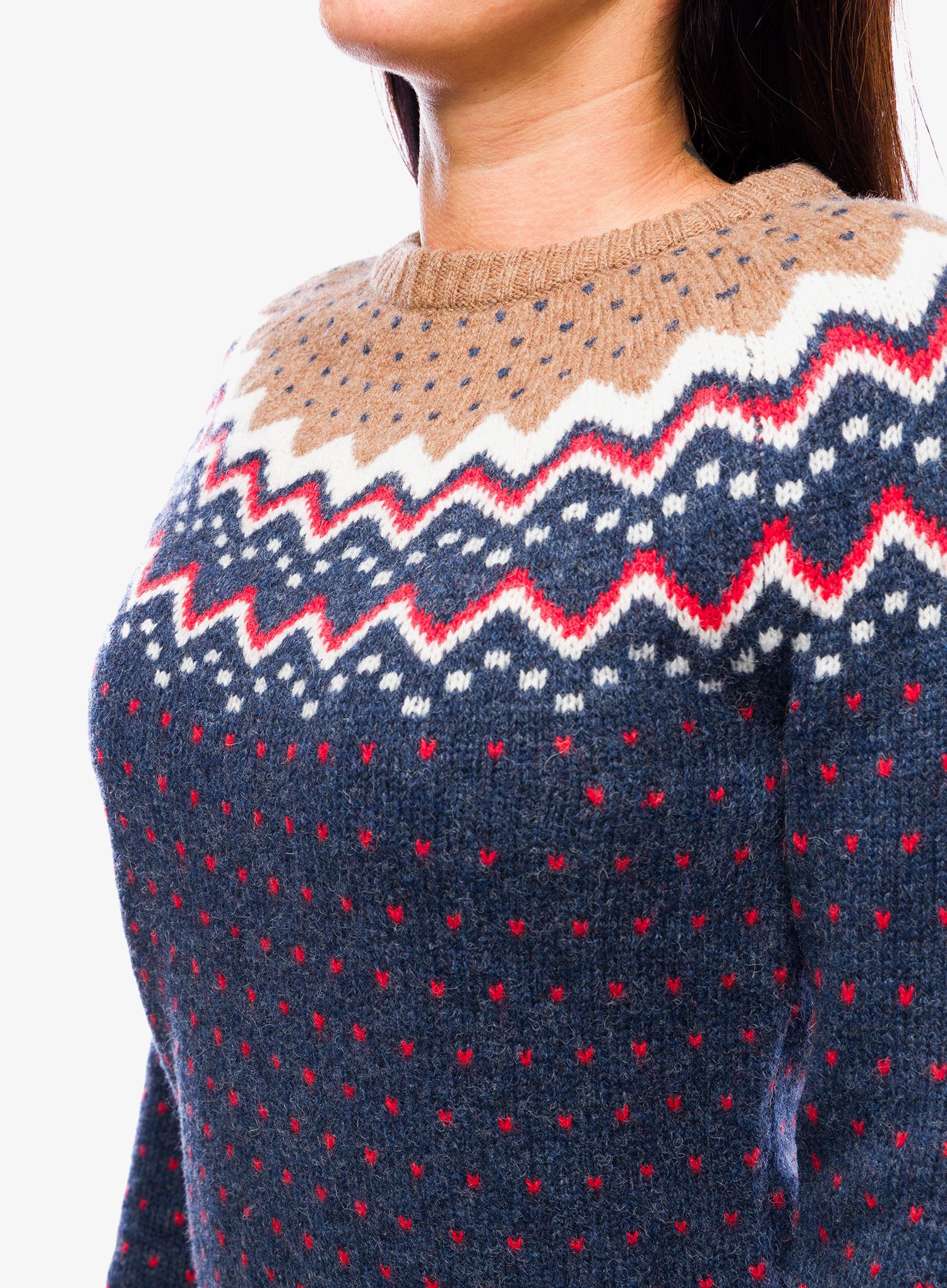 Ženski džemper Fjallraven Ovik Knit Sweater - navy
