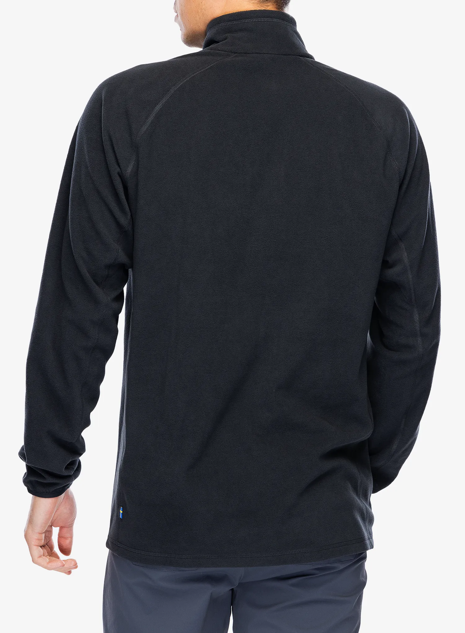 Dukserica od flisa Fjallraven Ovik Lite Fleece Half Zip - black