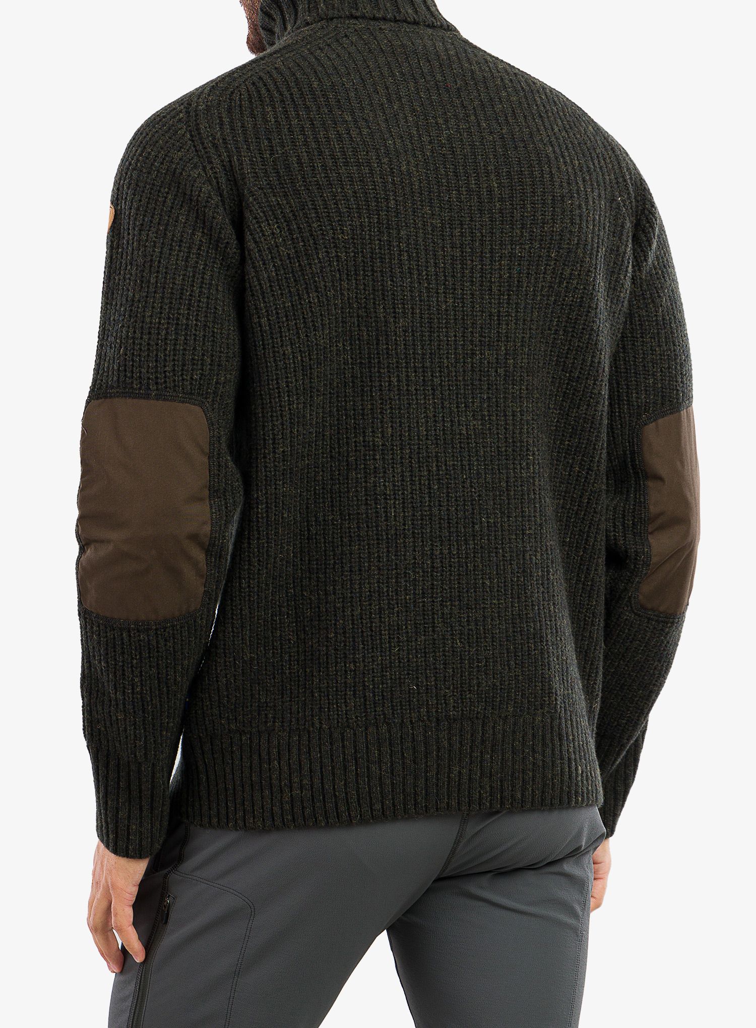 Džemper Fjallraven Övik Roller Neck Sweater - dark olive