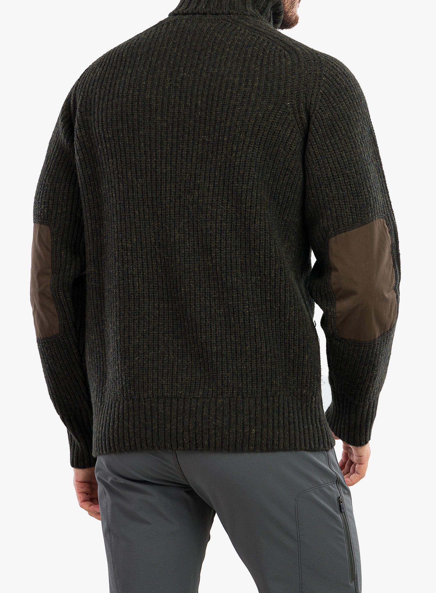 Džemper Fjallraven Övik Roller Neck Sweater - dark olive