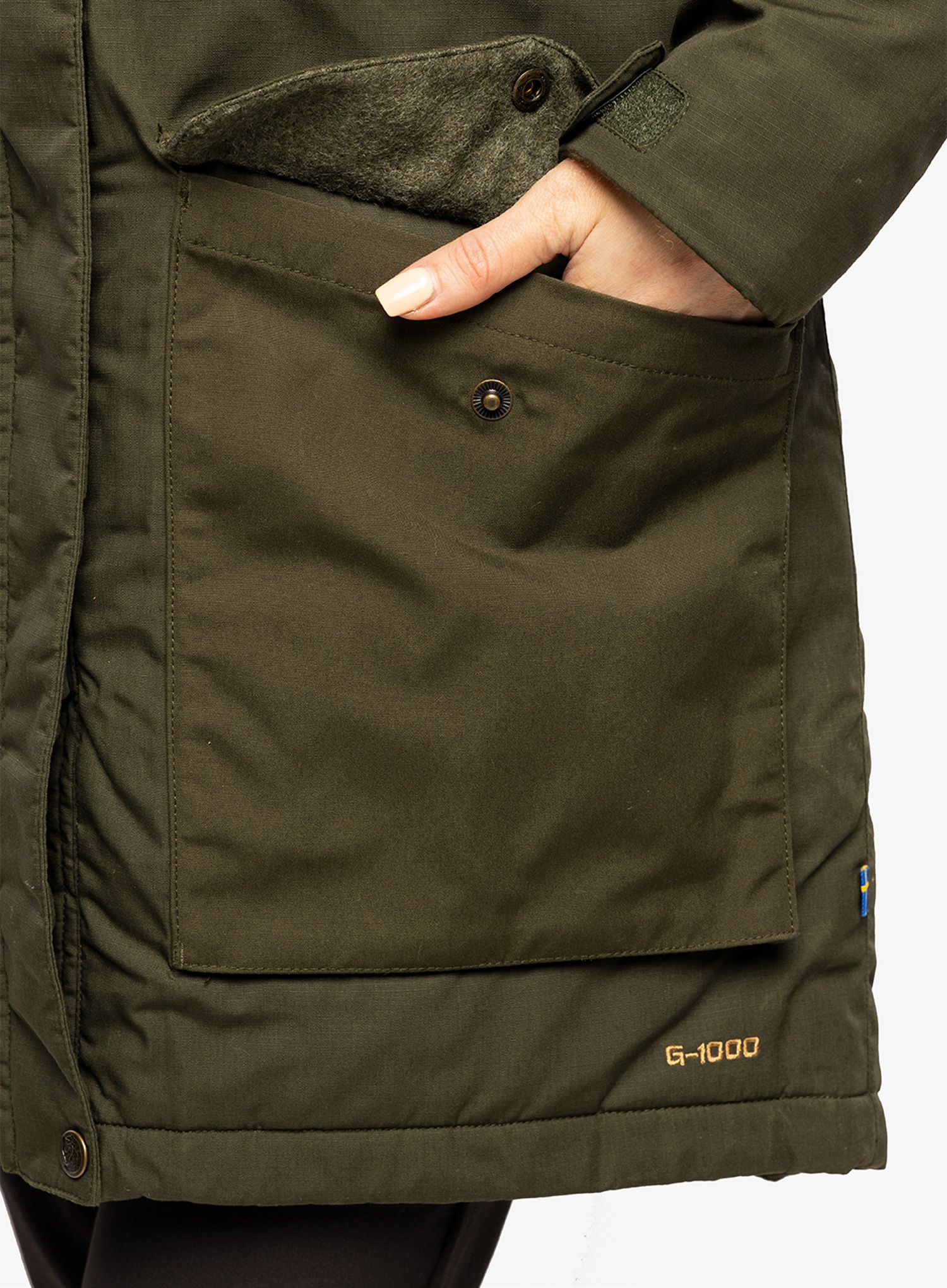 Ženski kaput Fjallraven Singi Wool Padded Parka - deep forest