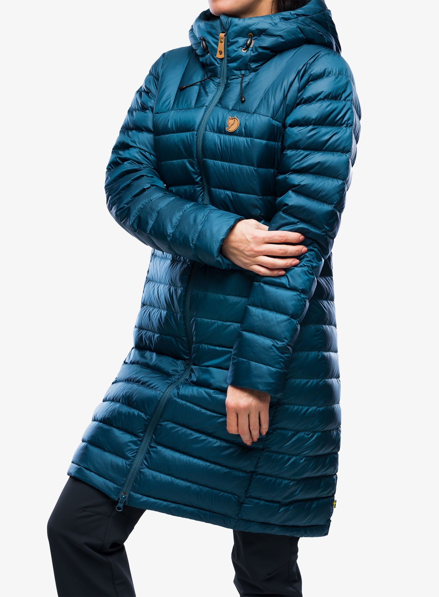 Ženski perjani kaput Fjallraven Snow Flake Parka - deep sea