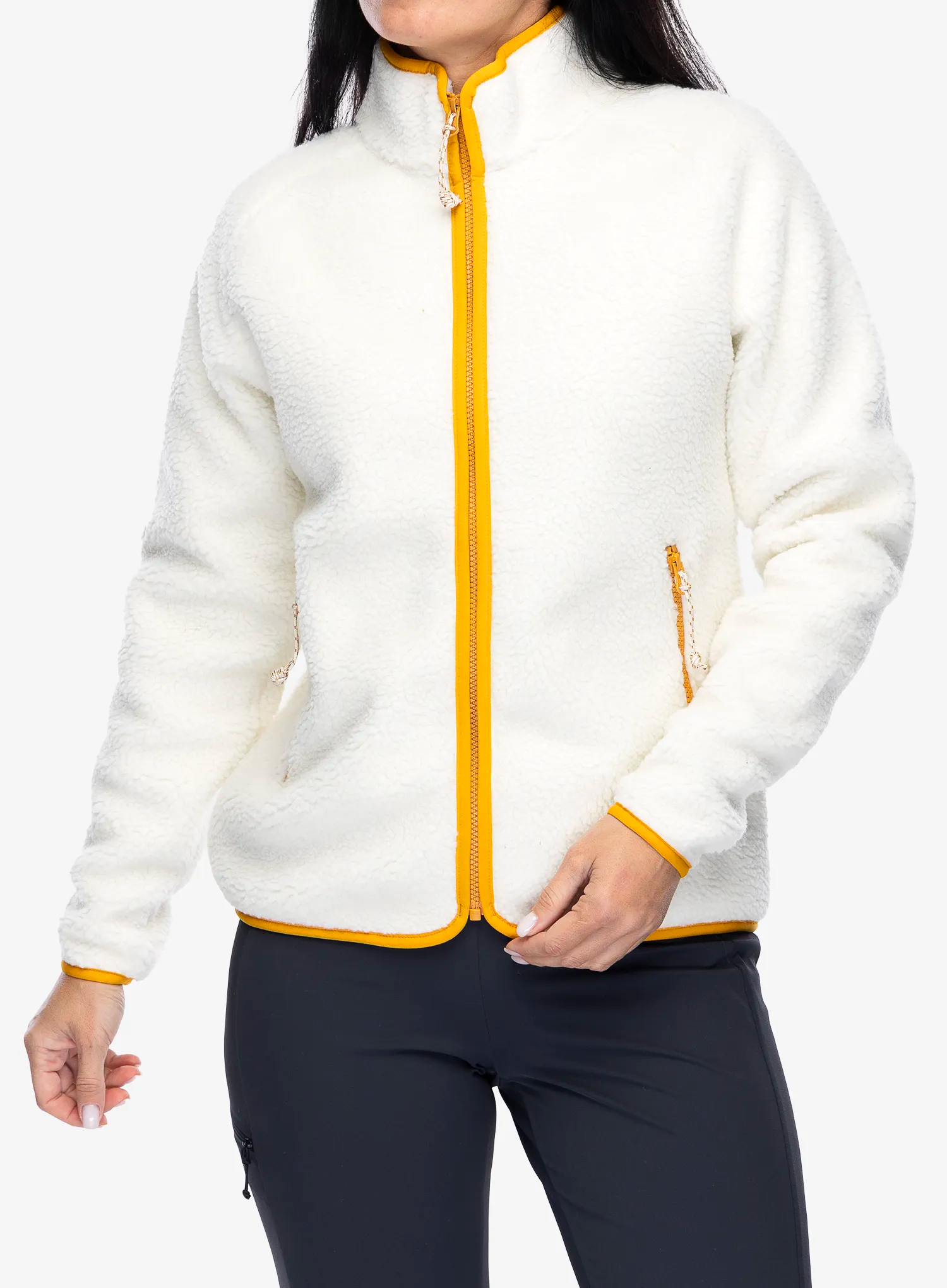 Ženska jakna od flisa Fjallraven Vardag Pile Fleece - chalk white