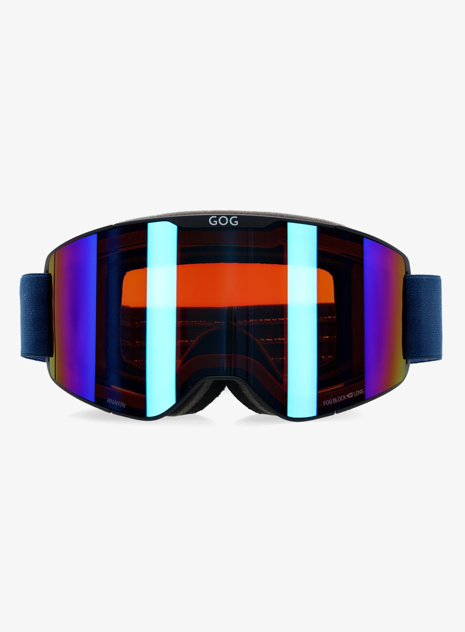 Skijaške naočale GOG Anakin - matt black/poly.white-blue