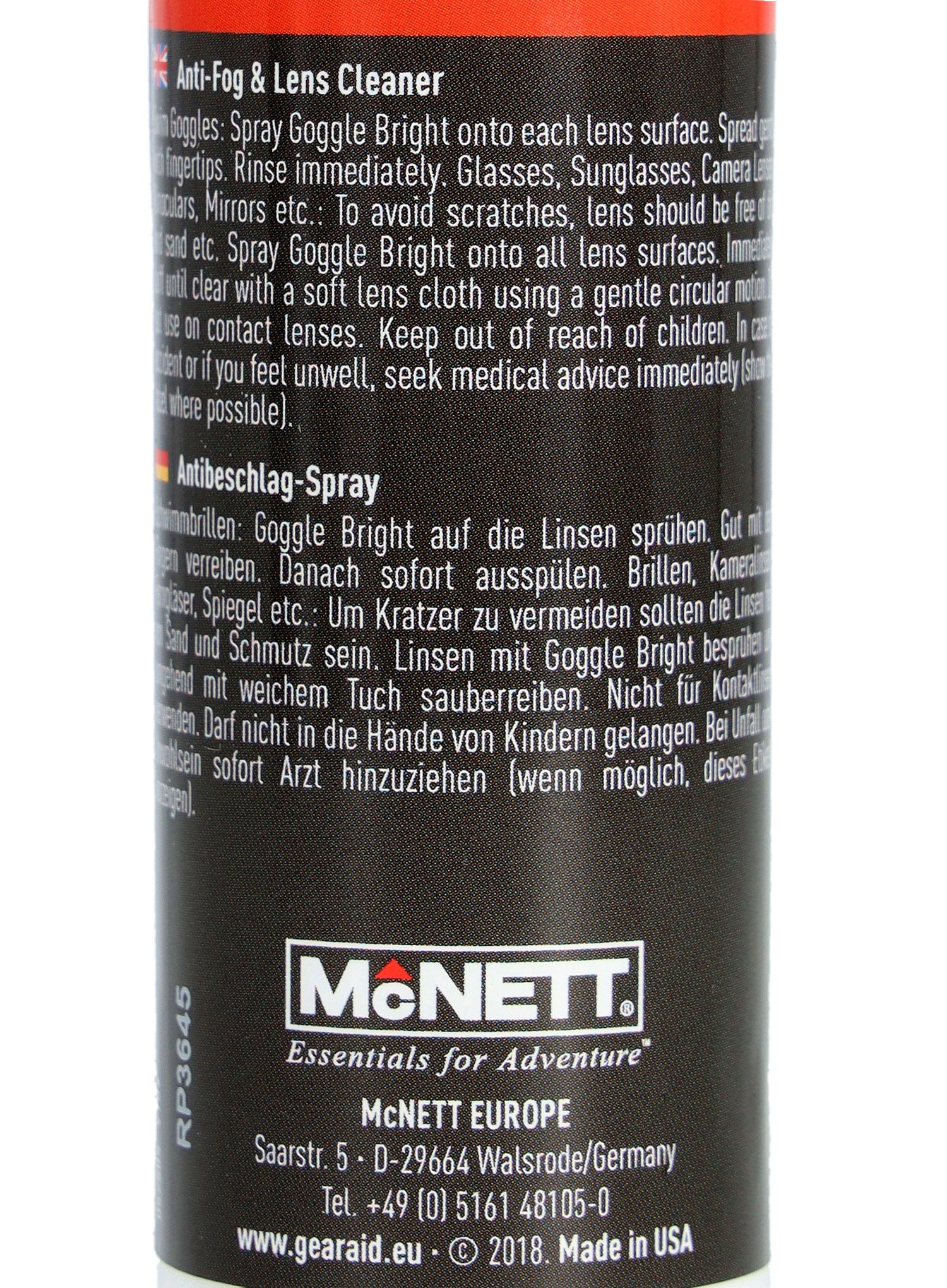 Sprej Gear Aid Anti-Fog Cleaner