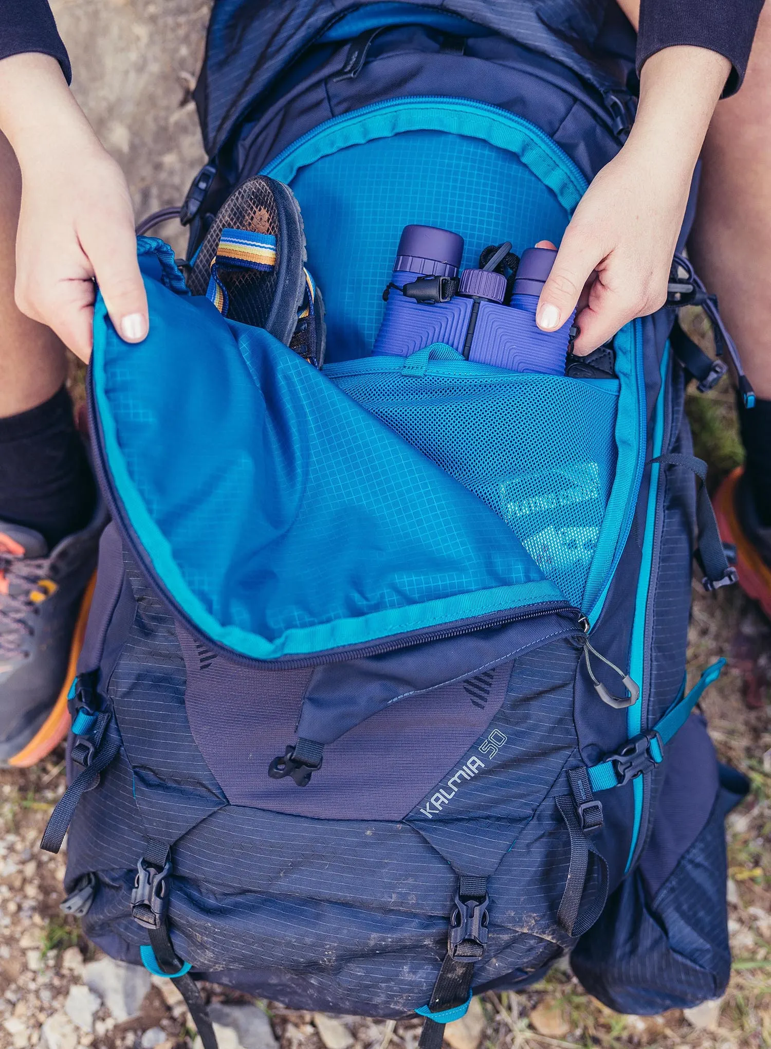 Ženski trekking ruksak Gregory Kalmia 50 - solstice blue