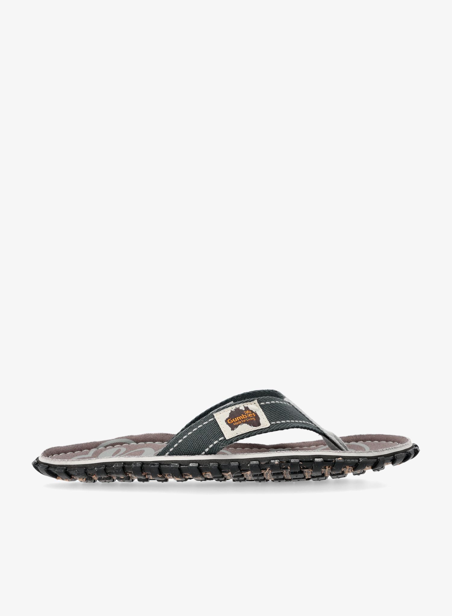 Japanke Gumbies Islander Canvas Flip-Flops - cool grey/grey