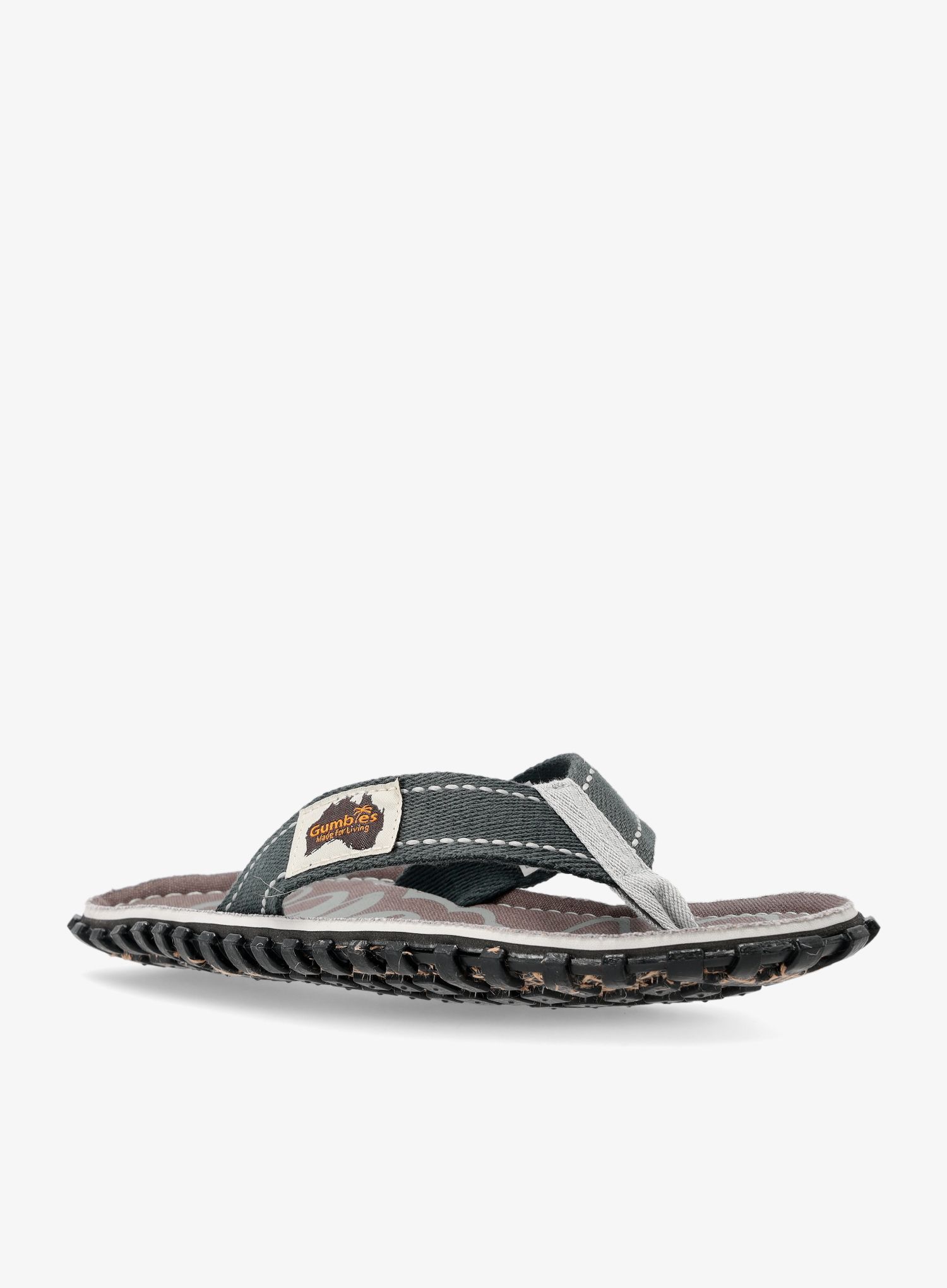 Japanke Gumbies Islander Canvas Flip-Flops - cool grey/grey