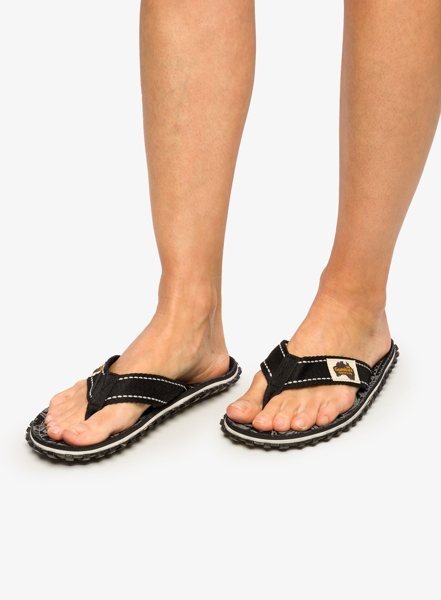 Japanke Gumbies Islander Canvas Flip-Flops - midnight black