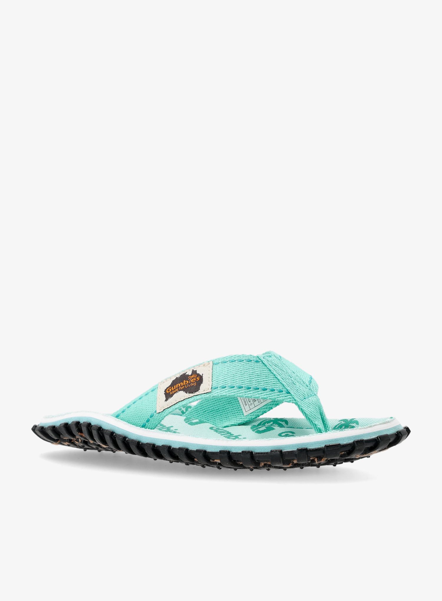 Ženske japanke Gumbies Islander Canvas Flip-Flops - mint multi logo