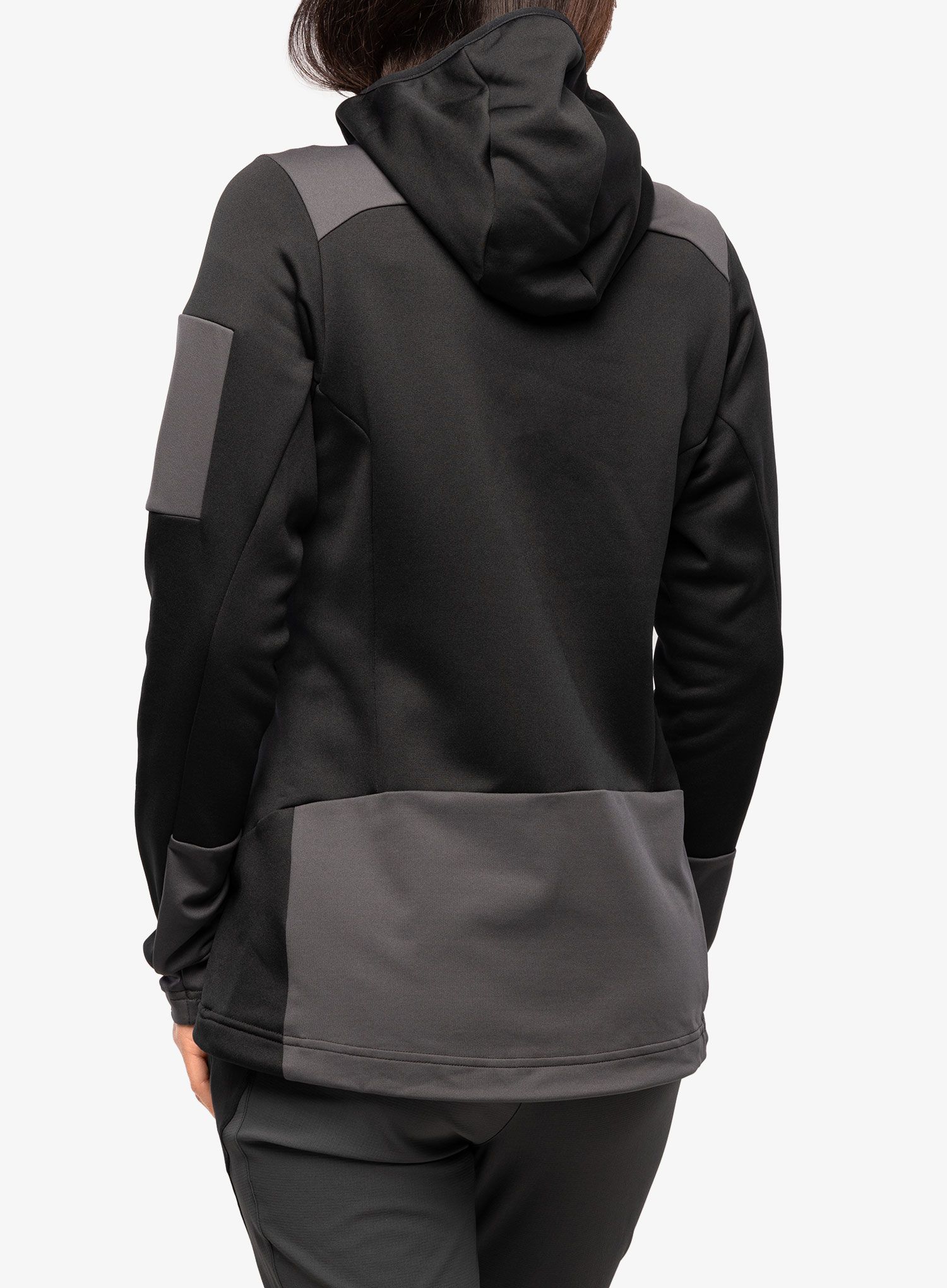 Ženska dukserica od flisa Haglofs Astral Hood - true black/magnetite