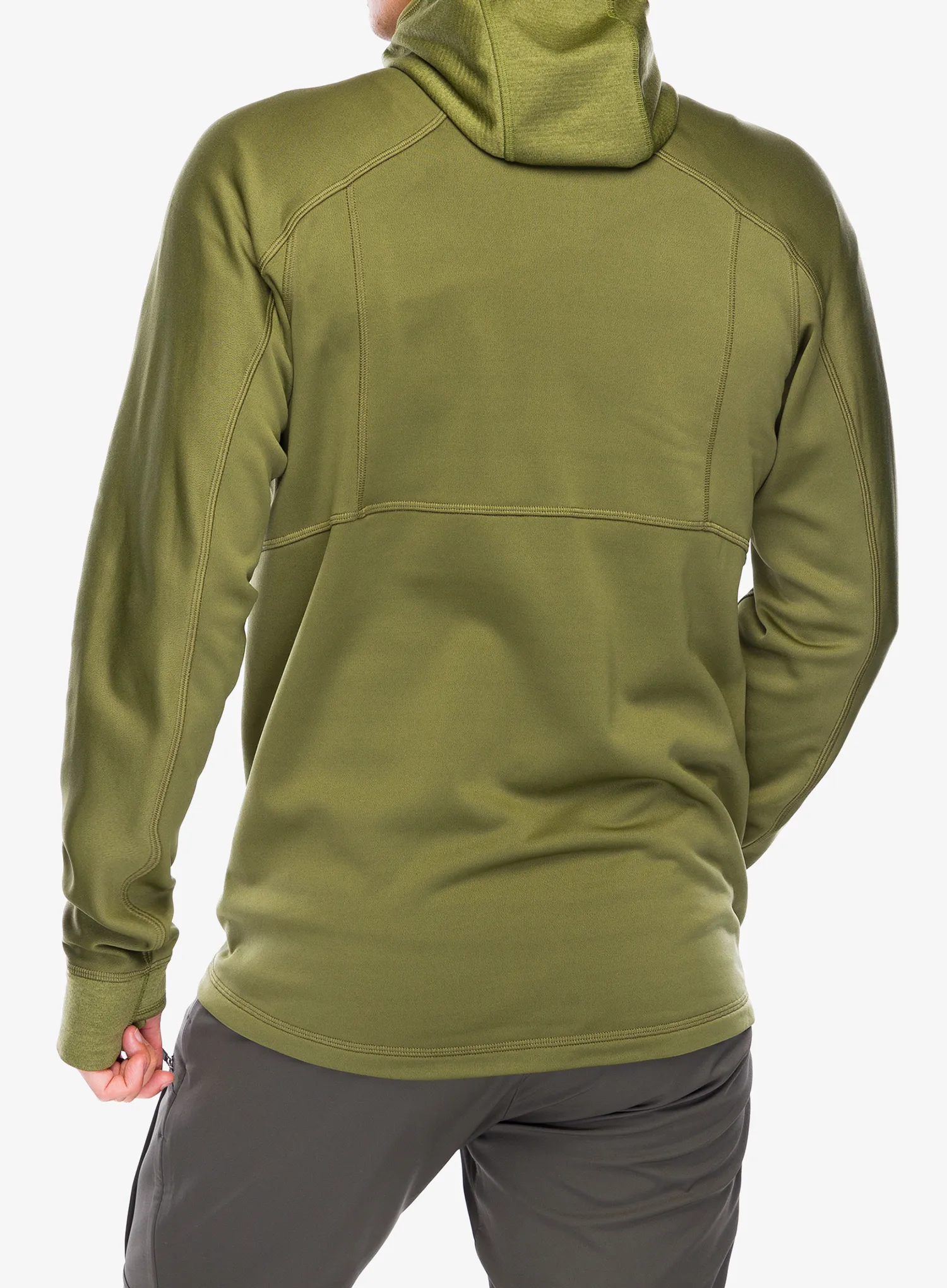 Dukserica od flisa Haglofs Betula Hood - olive green