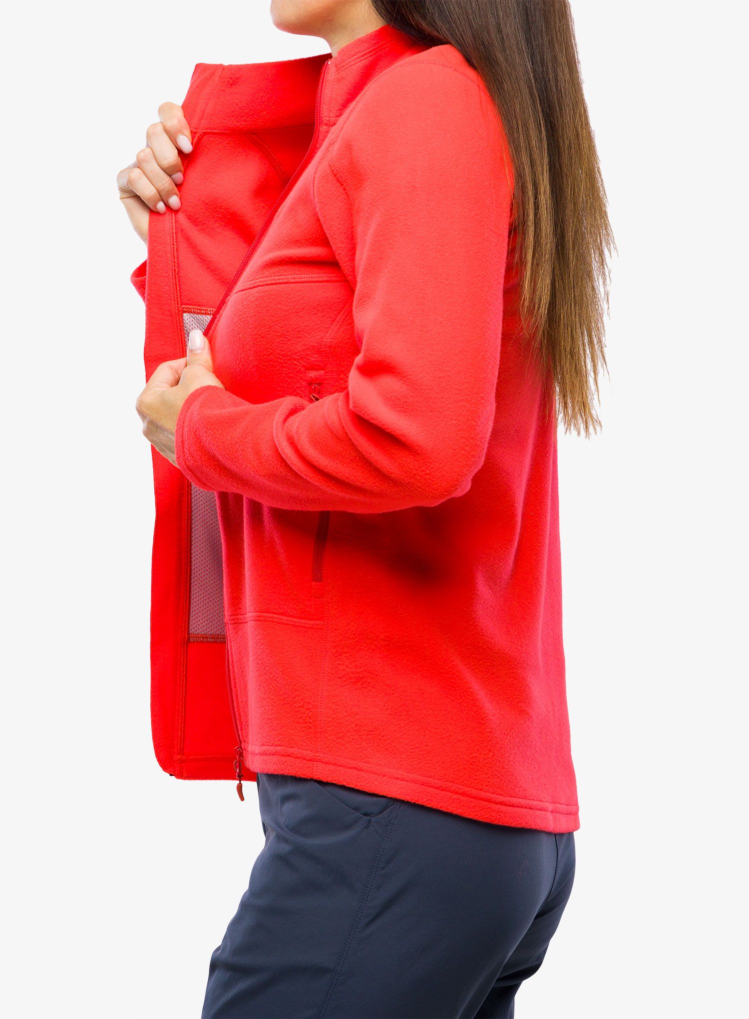 Ženska dukserica od flisa Haglofs Buteo Mid Jacket - poppy red