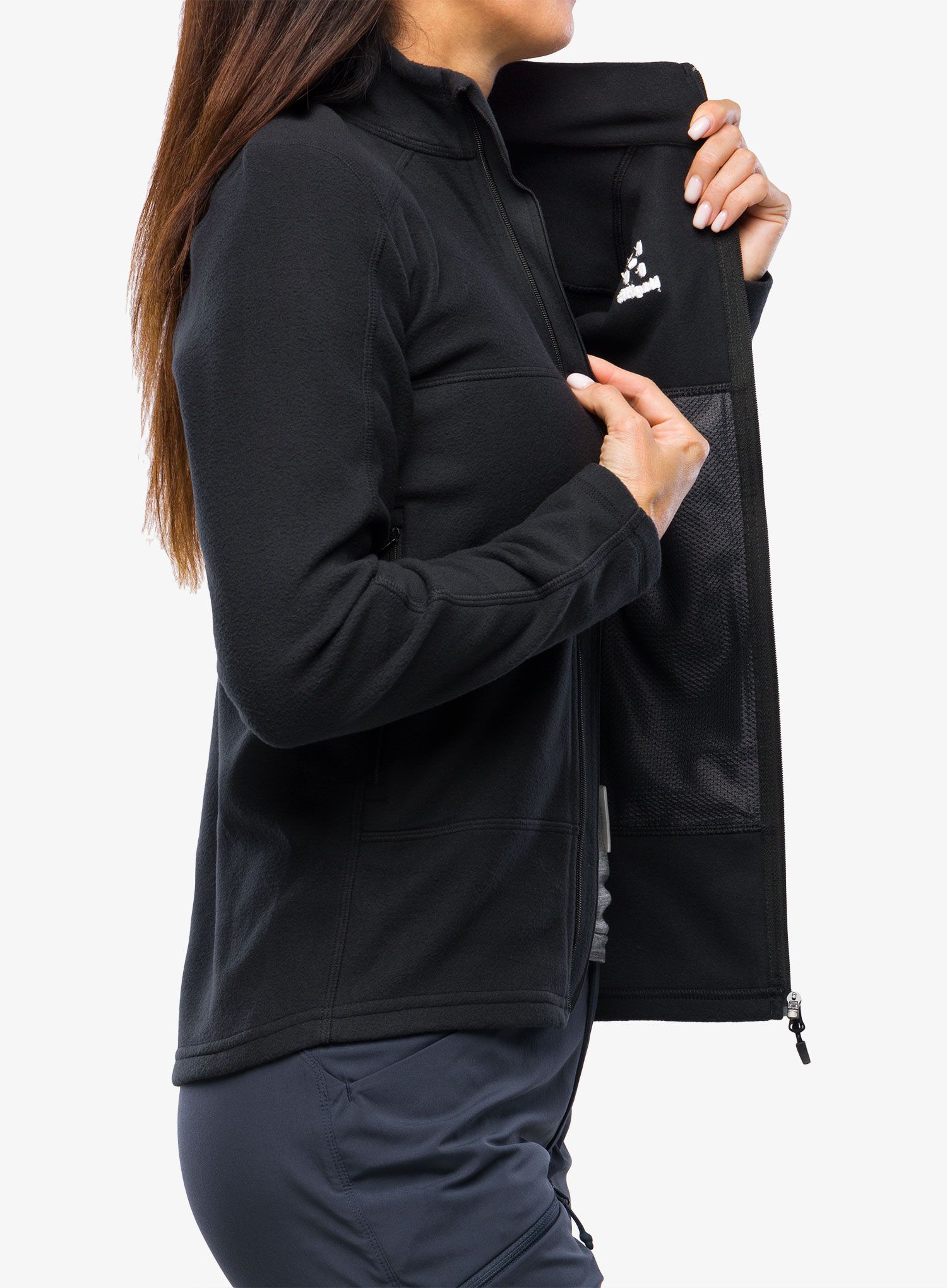 Ženska dukserica od flisa Haglofs Buteo Mid Jacket - true black