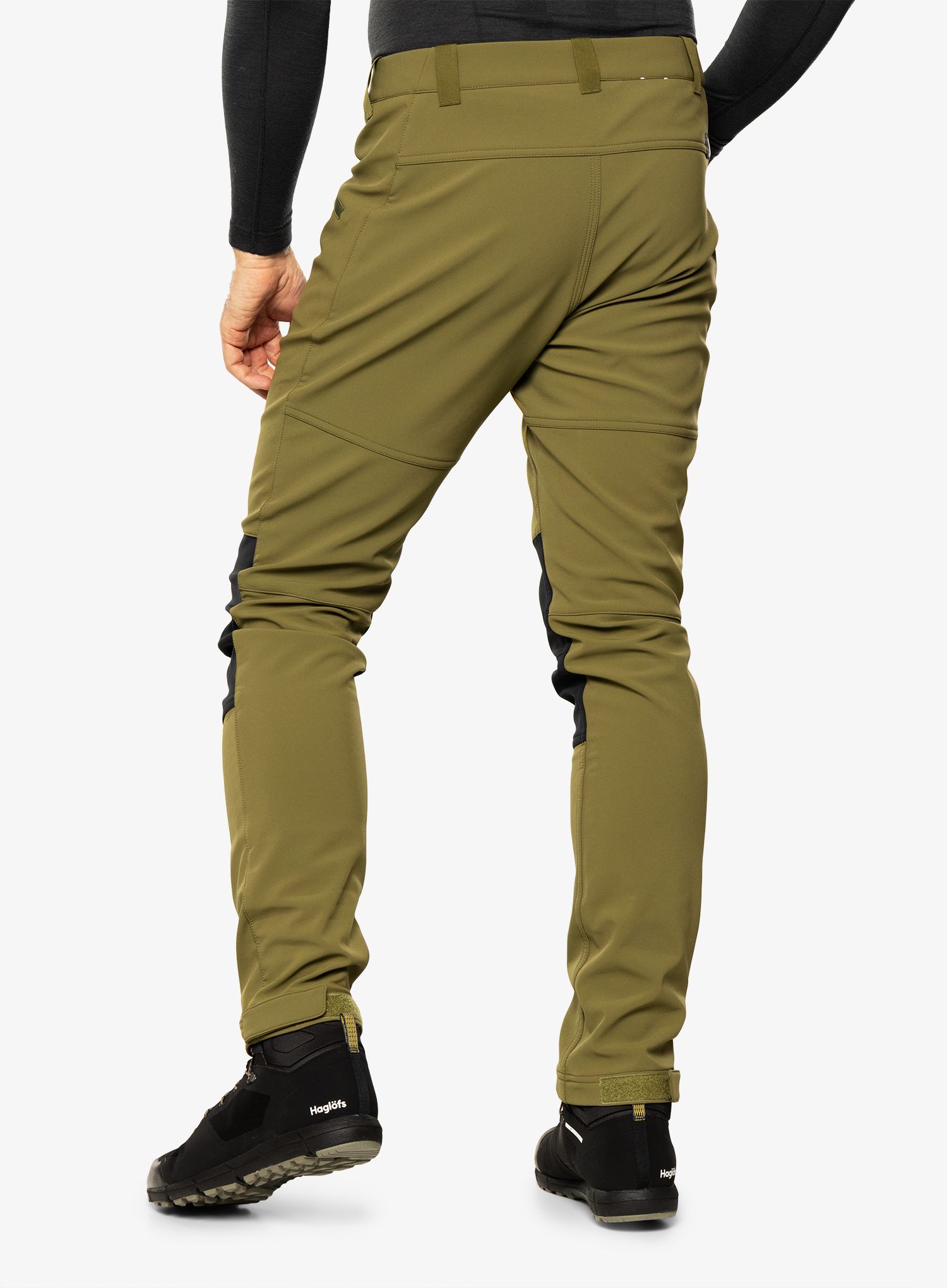 Softshell hlače Haglofs Chilly Softshell Pant - olive green/true black