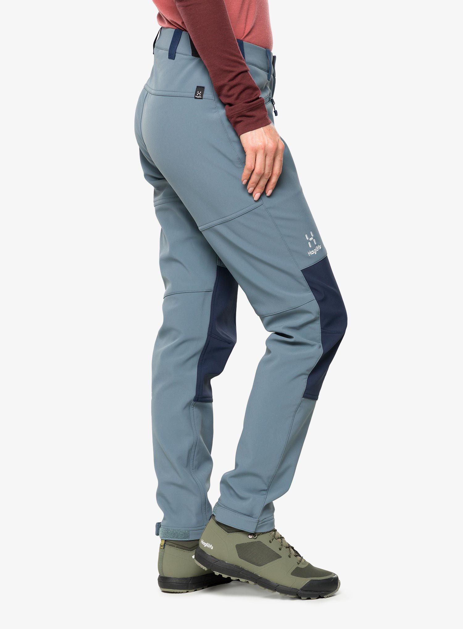 Ženske softshell hlače Haglofs Chilly Softshell Pant - steel blue/tarn blue