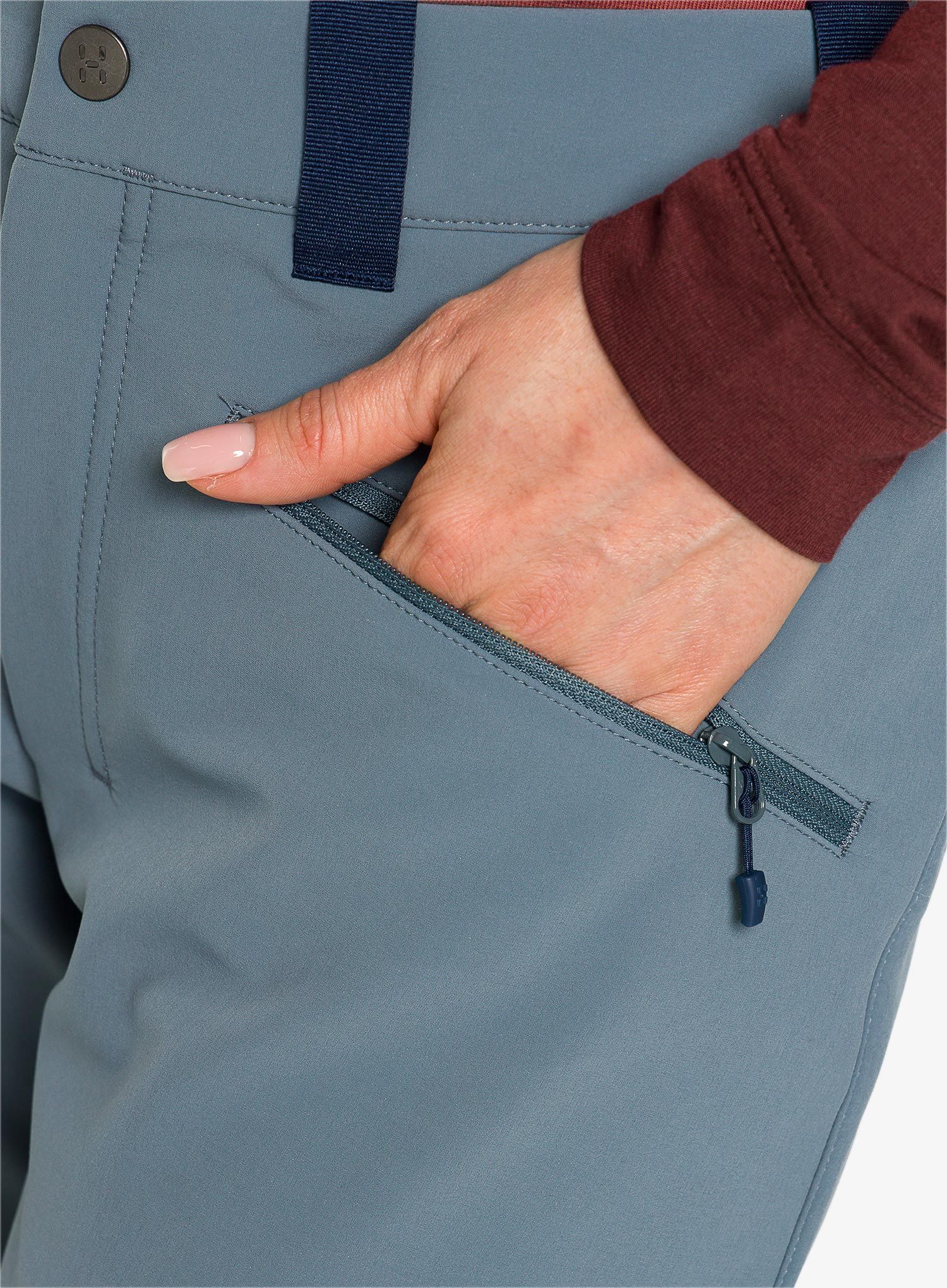 Ženske softshell hlače Haglofs Chilly Softshell Pant - steel blue/tarn blue