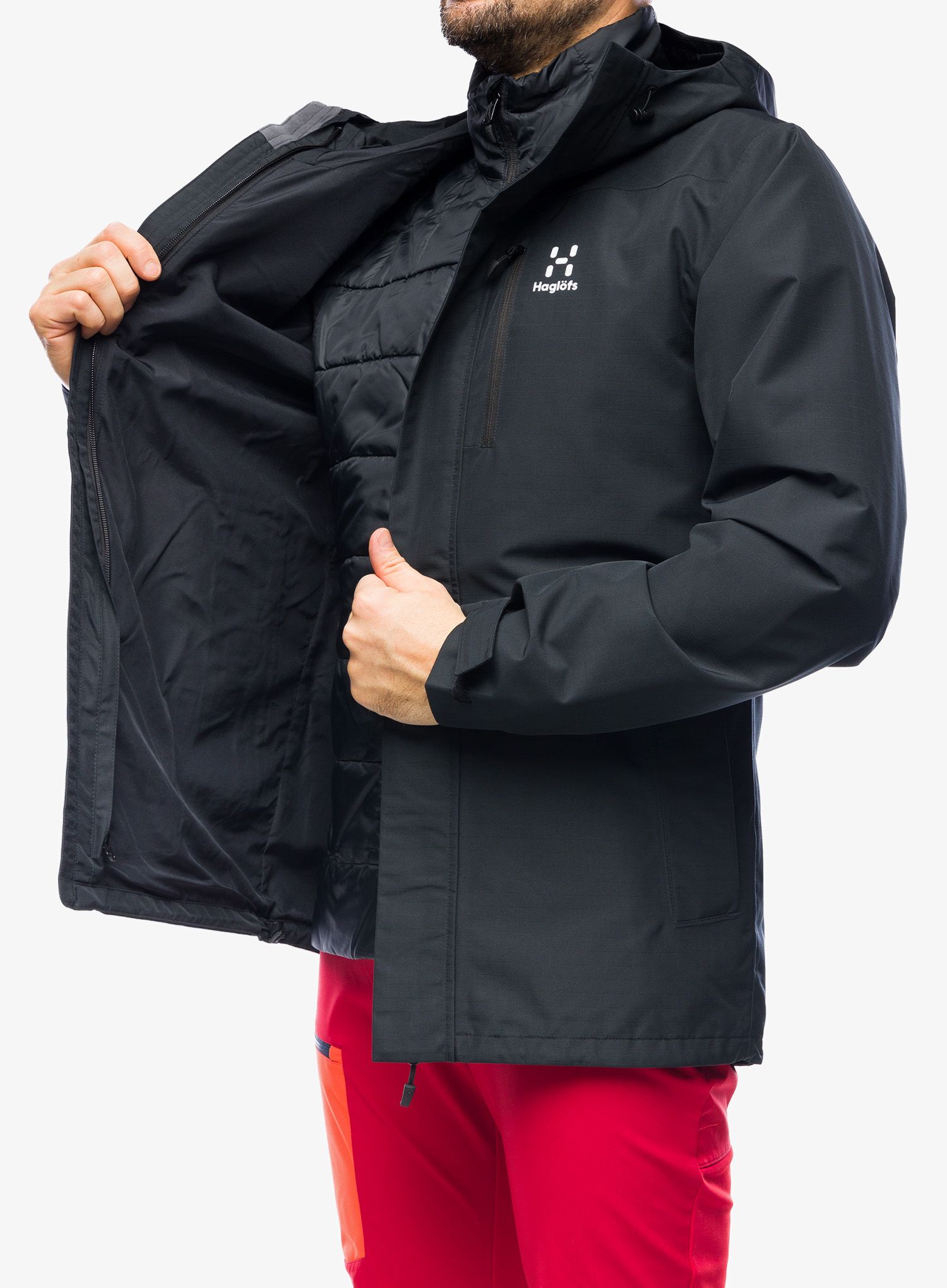 Jakna 3u1 Haglofs Ek 3-in-1 Proof Jacket - true black