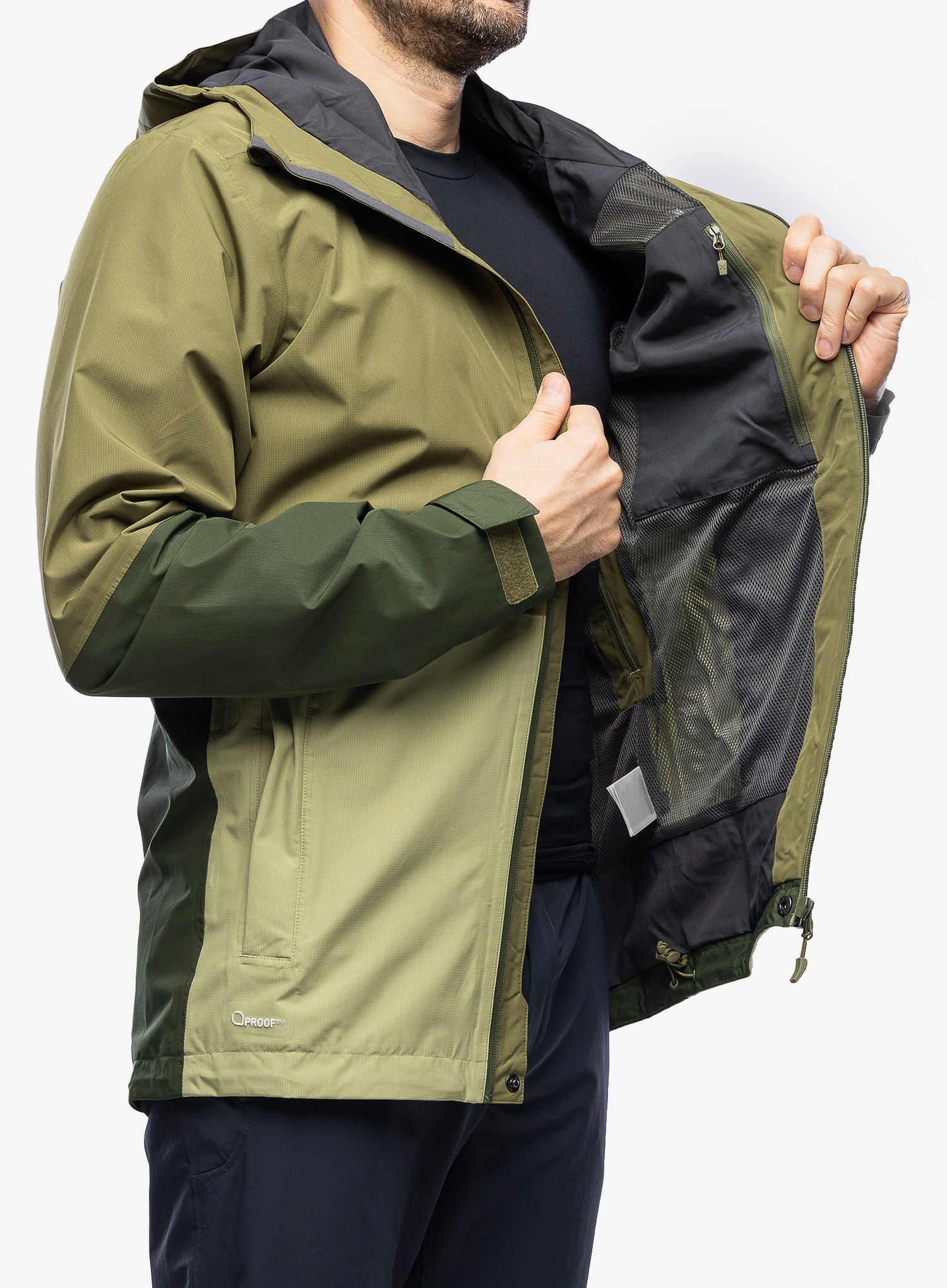 Kišna jakna Haglofs Finch Proof Jacket - olive green/seaweed green