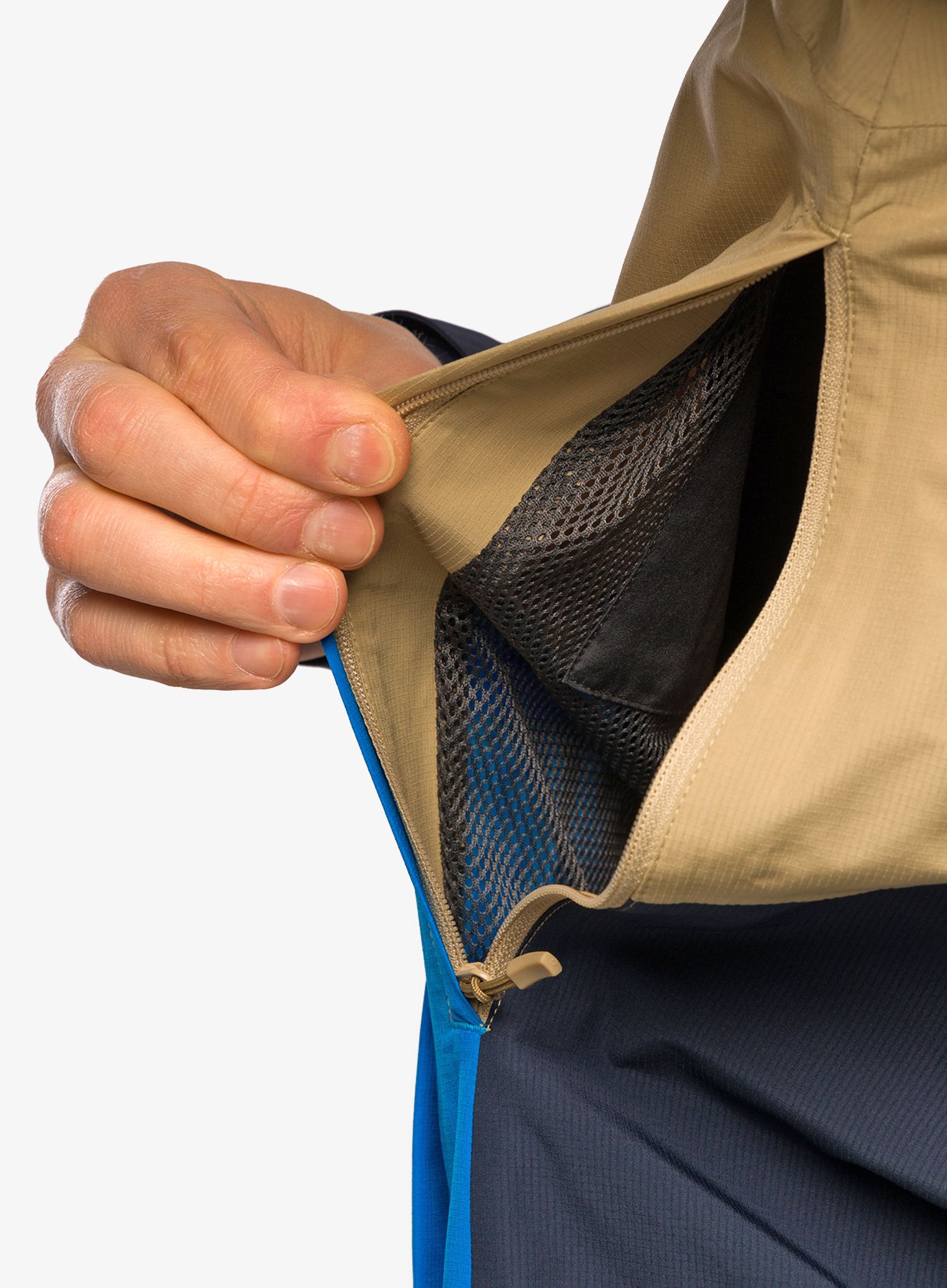 Kišna jakna Haglofs Finch Proof Jacket - sand/tarn blue