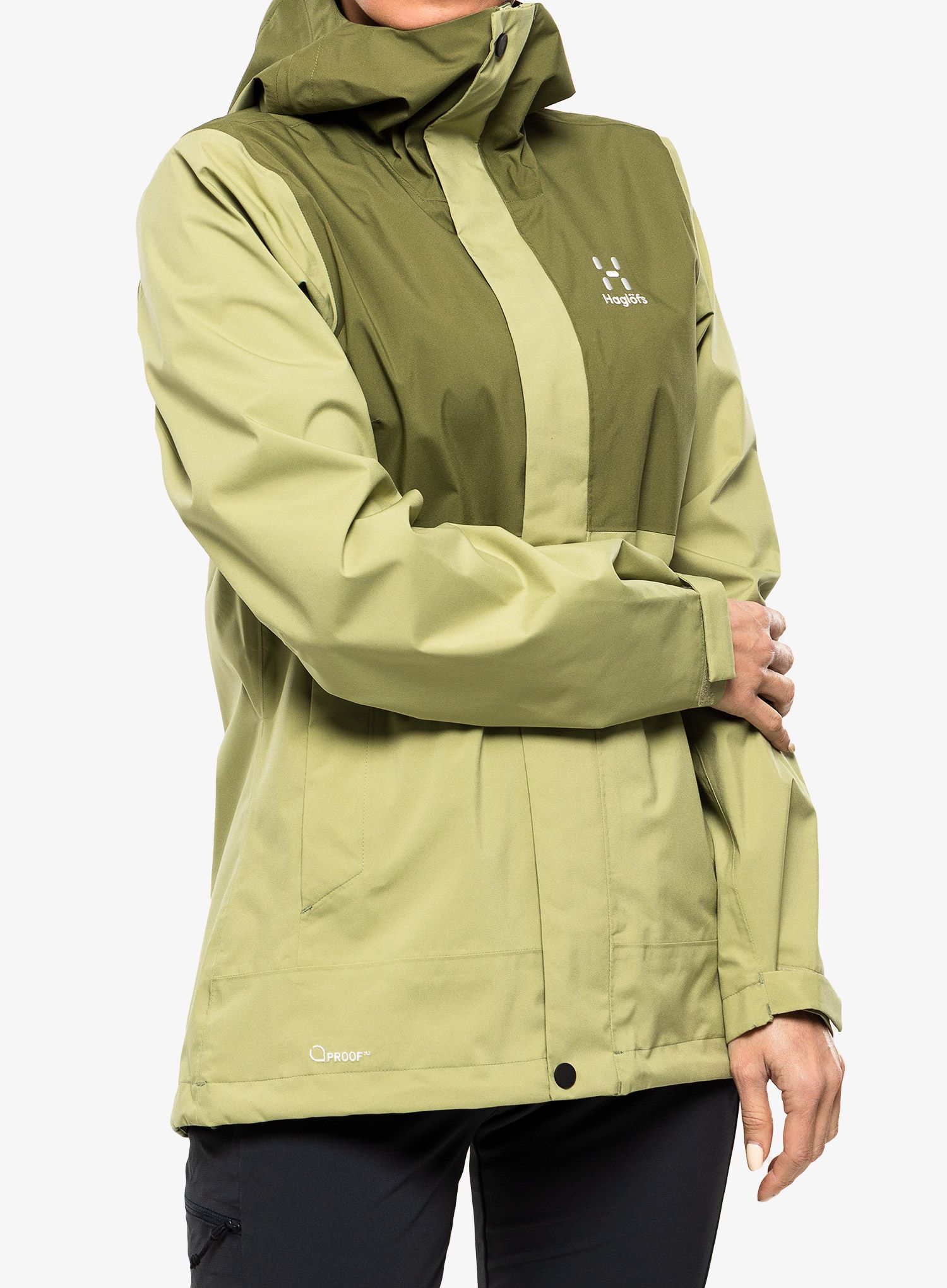 Ženska kišna jakna Haglofs Koyal Proof Jacket - thyme green/olive green