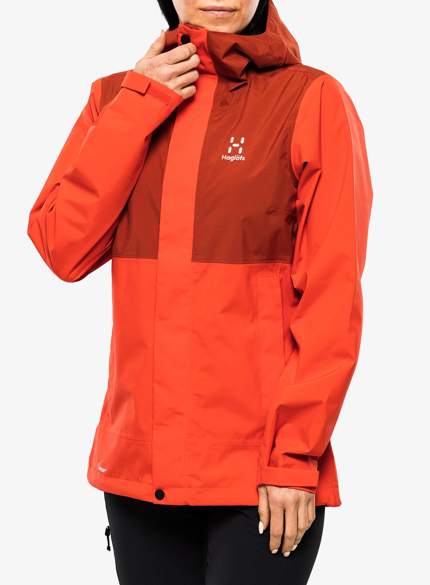 Ženska kišna jakna Haglofs Koyal Proof Jacket - poppy red/corrosion