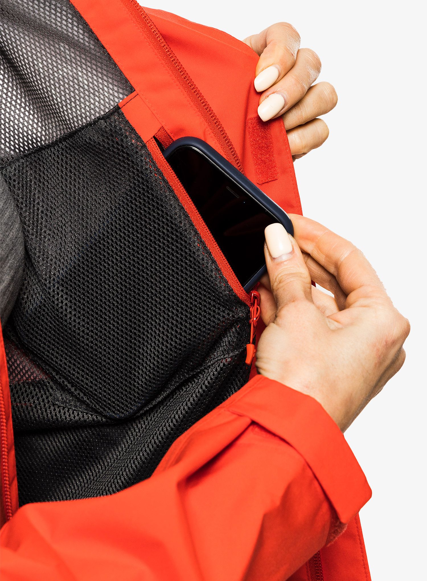 Ženska kišna jakna Haglofs Koyal Proof Jacket - poppy red/corrosion