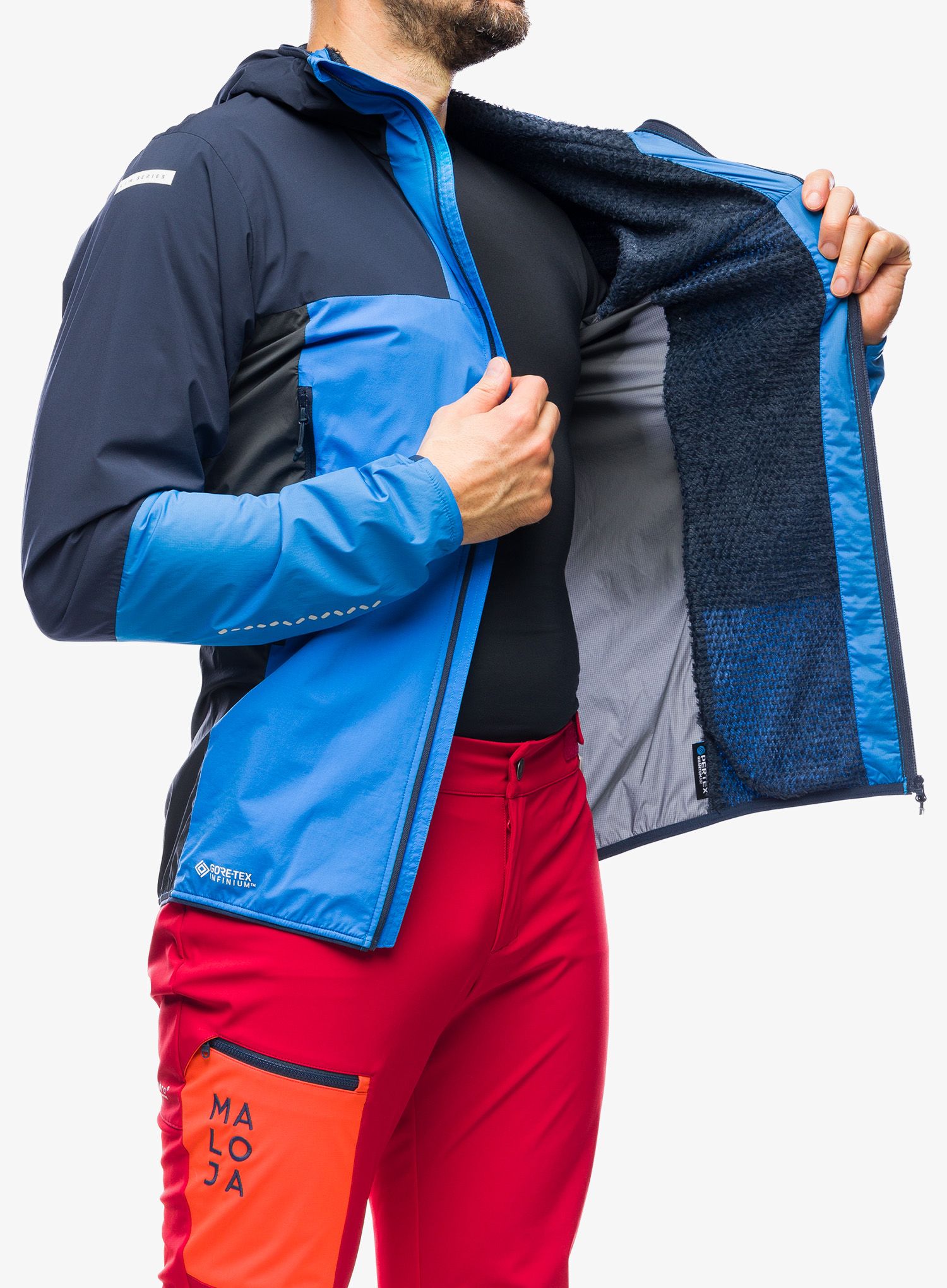 Jakna s postavom Haglofs L.I.M Alpha Hood - nordic blue/tarn blue