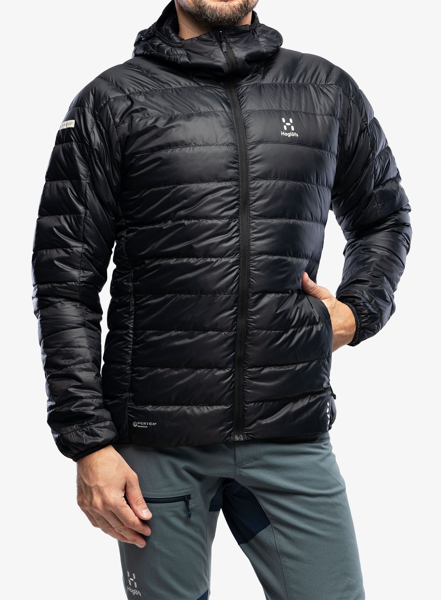 Pernata jakna Haglofs L.I.M Down Hood - true black
