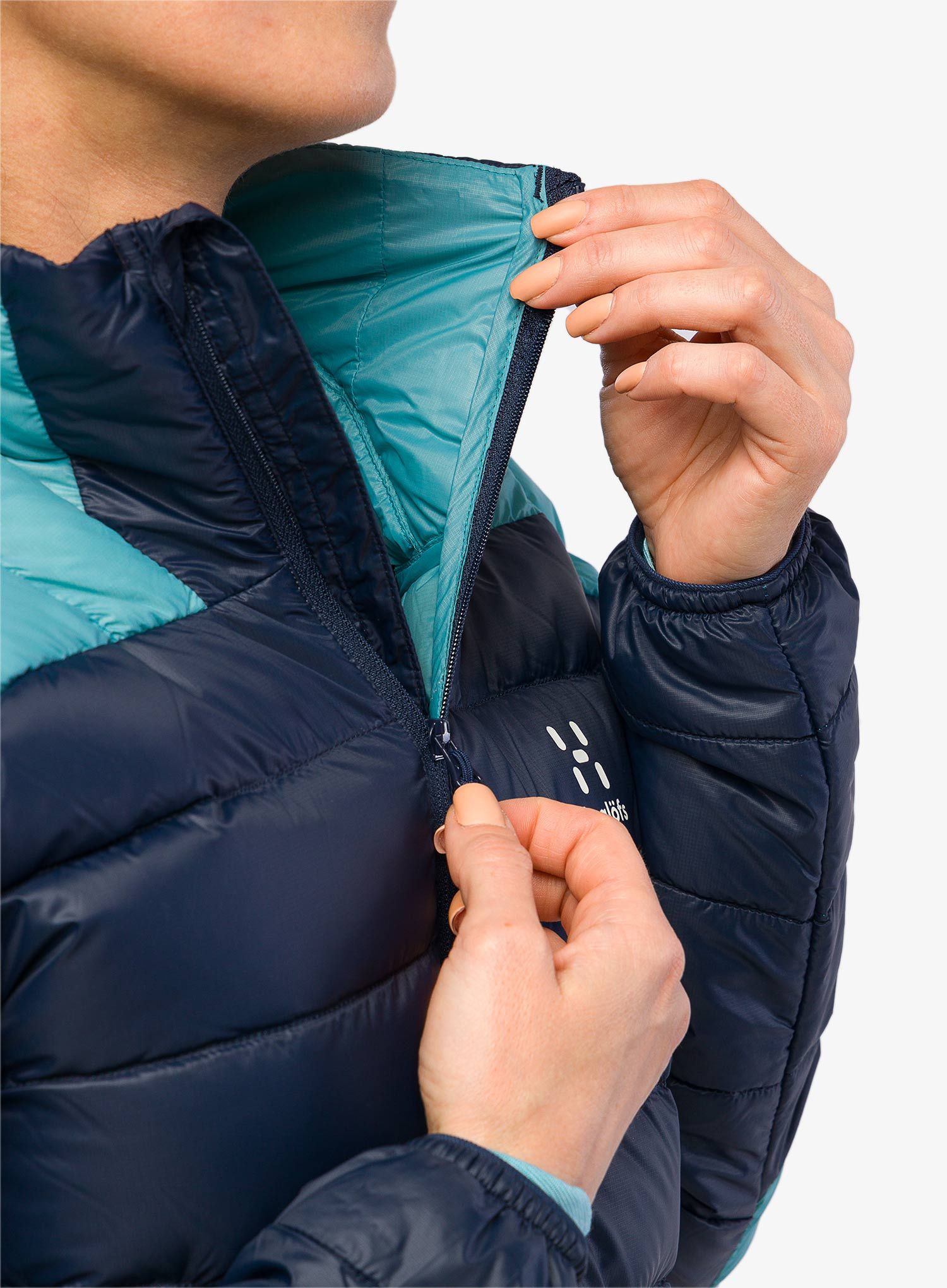 Ženska perjana jakna Haglofs L.I.M Down Jacket - tarn blue/frost blue