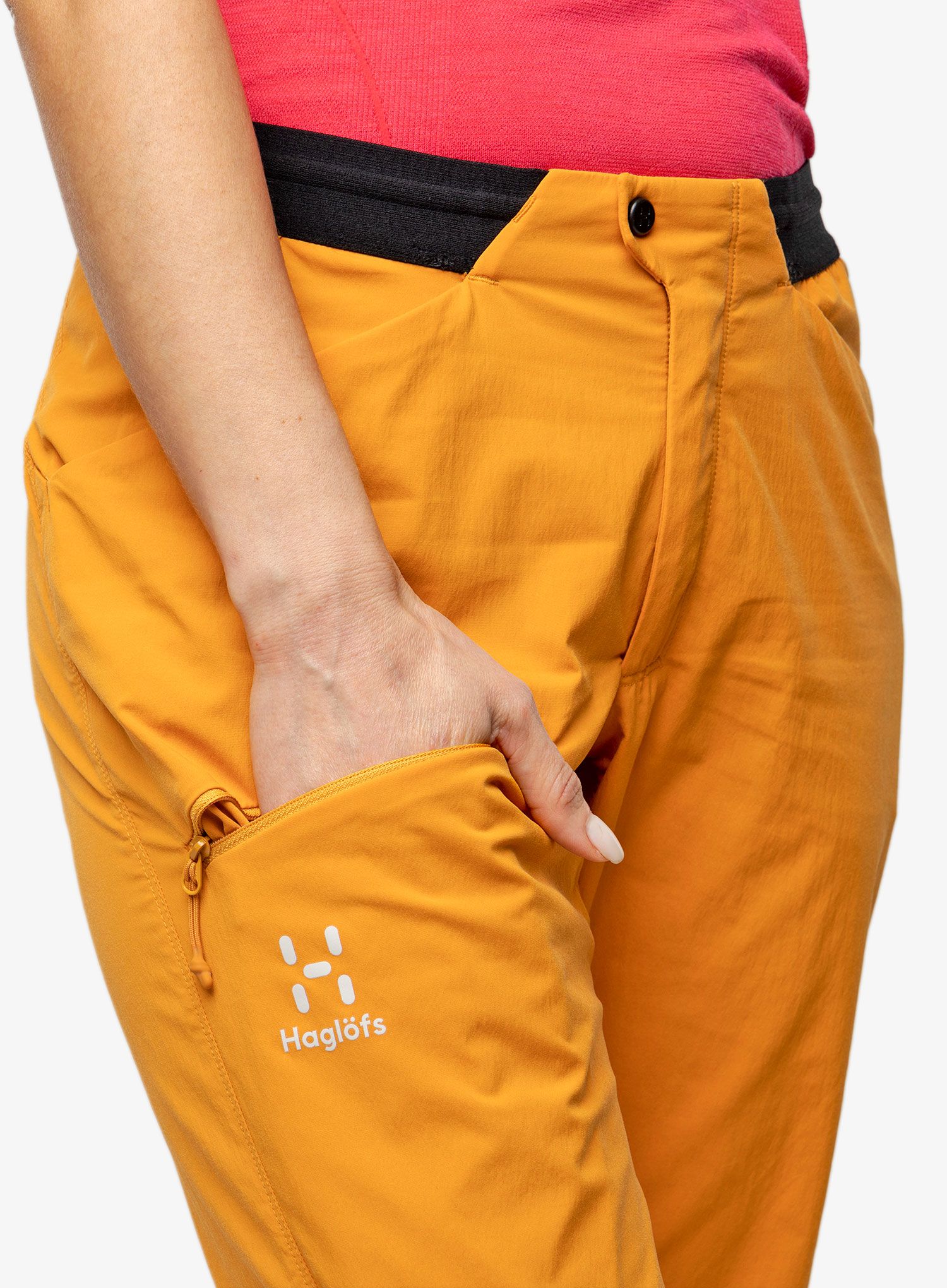 Ženske planinarske hlače Haglofs L.I.M Fuse Pant - desert yellow