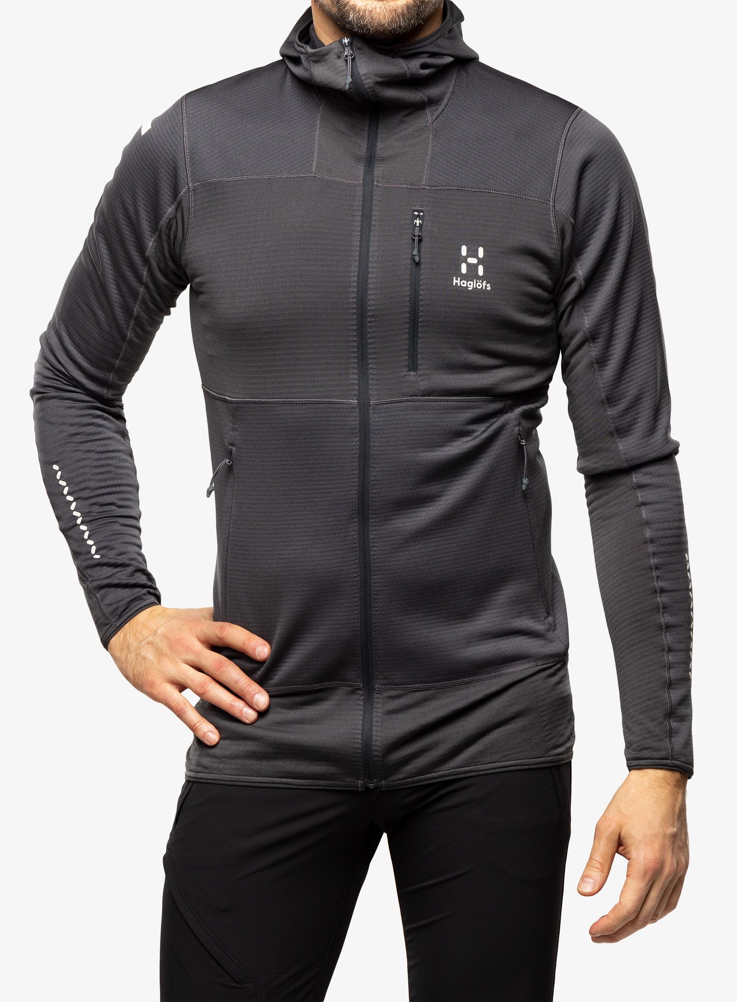 Majica s kapuljačom Haglofs L.I.M Mid Fast Hood - magnetite