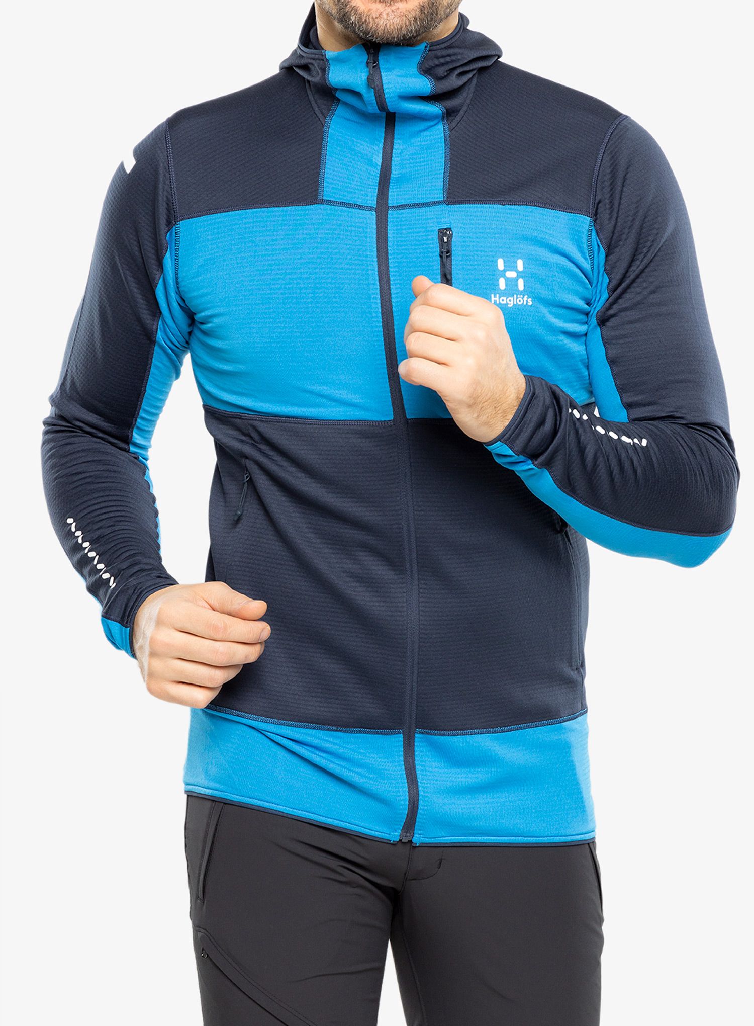 Majica s kapuljačom Haglofs L.I.M Mid Fast Hood - tarn blue/nordic blue