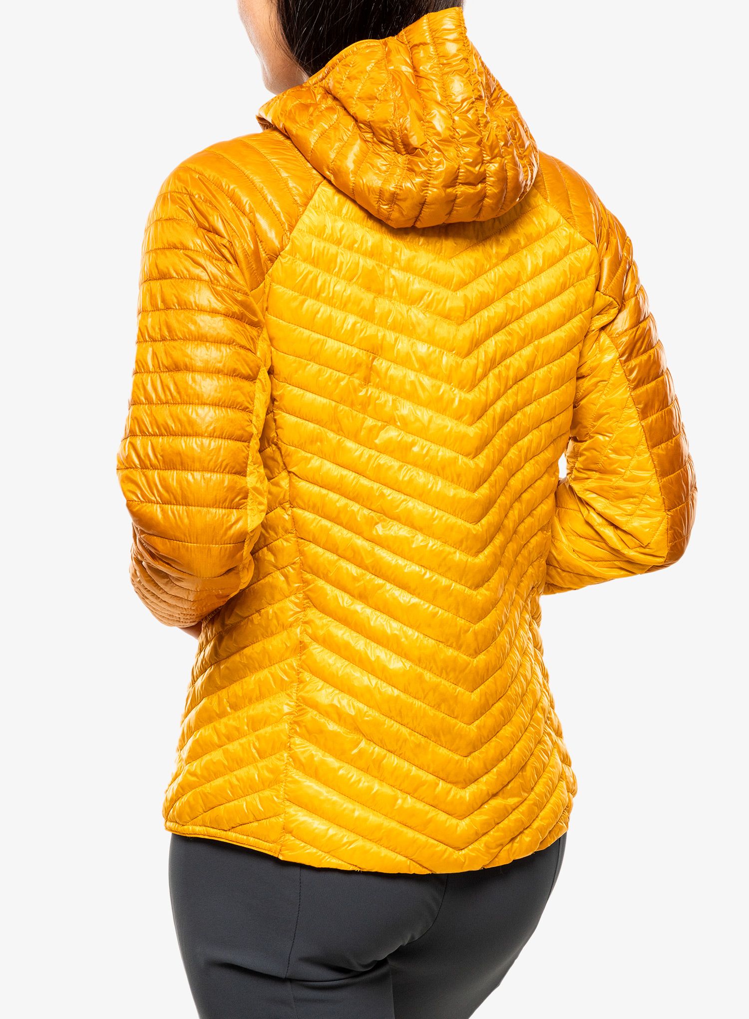 Jakna s postavom ženska Haglofs L.I.M. Mimic Hood - sunny yellow/magnetite