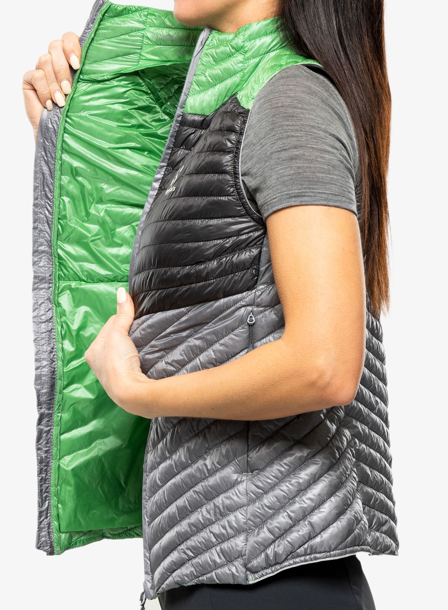 Ženski prsluk Haglofs L.I.M Mimic Vest - concrete/magnetite