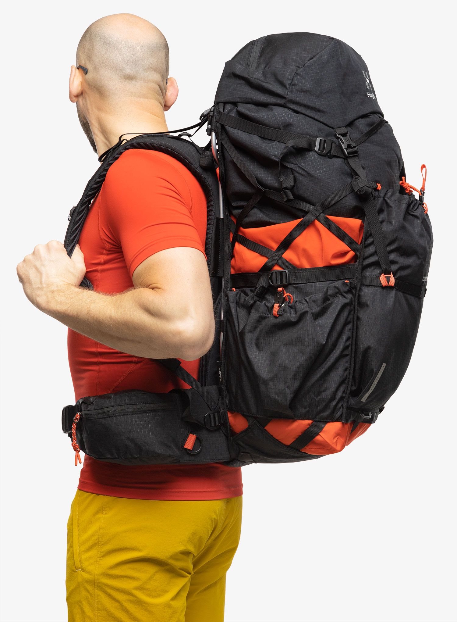 Trekking ruksak Haglofs L.I.M ZT 55 - true black/zenith red