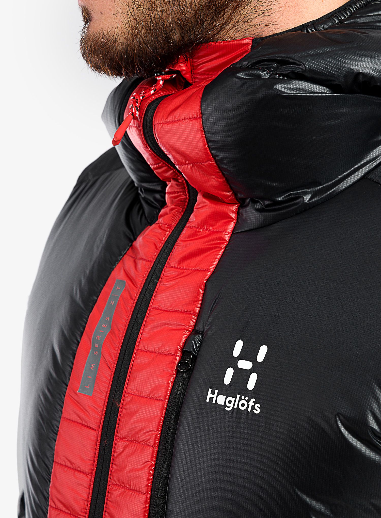Pernata jakna Haglofs L.I.M ZT Down Jacket - true black/zenith red