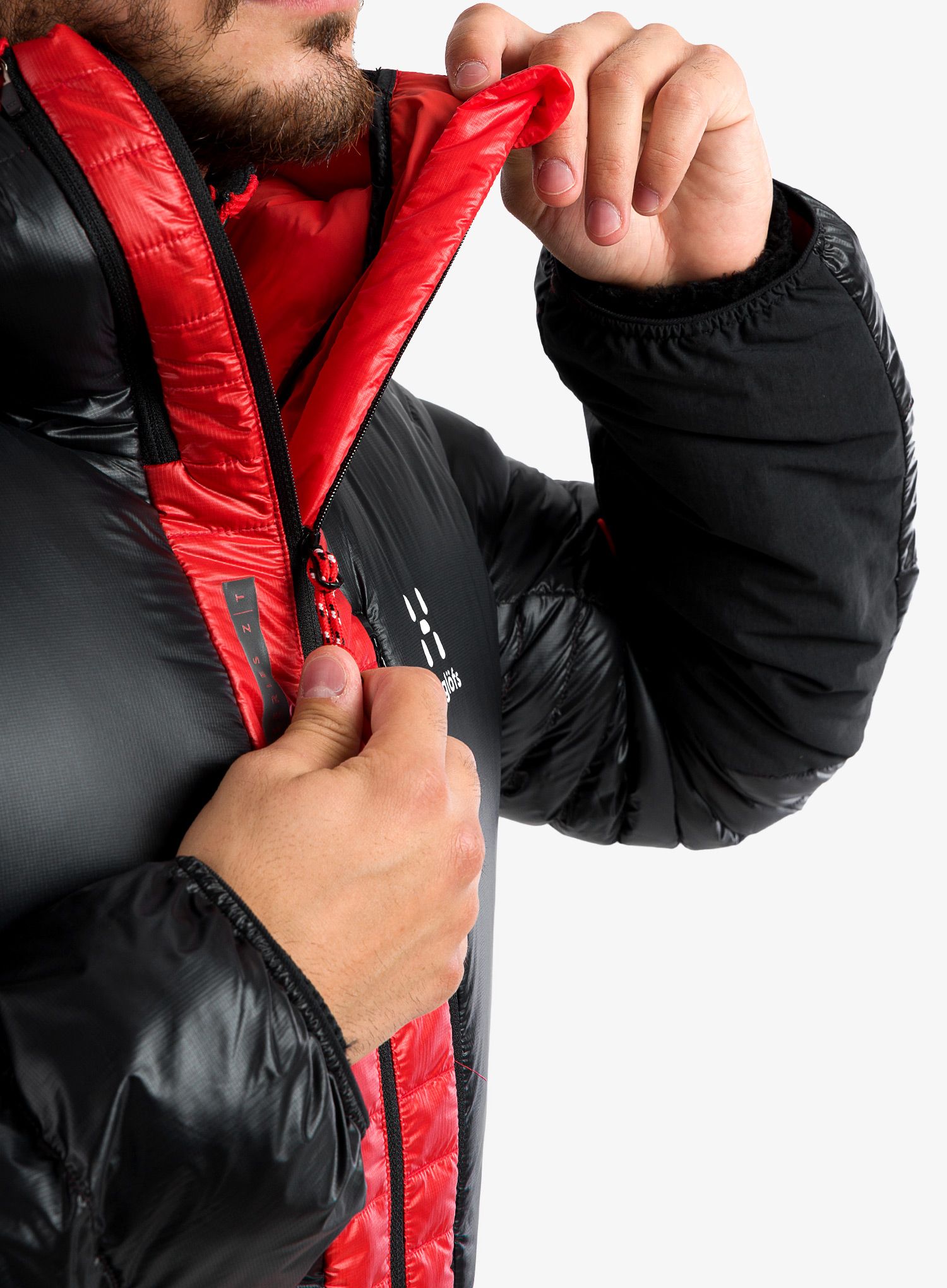 Pernata jakna Haglofs L.I.M ZT Down Jacket - true black/zenith red