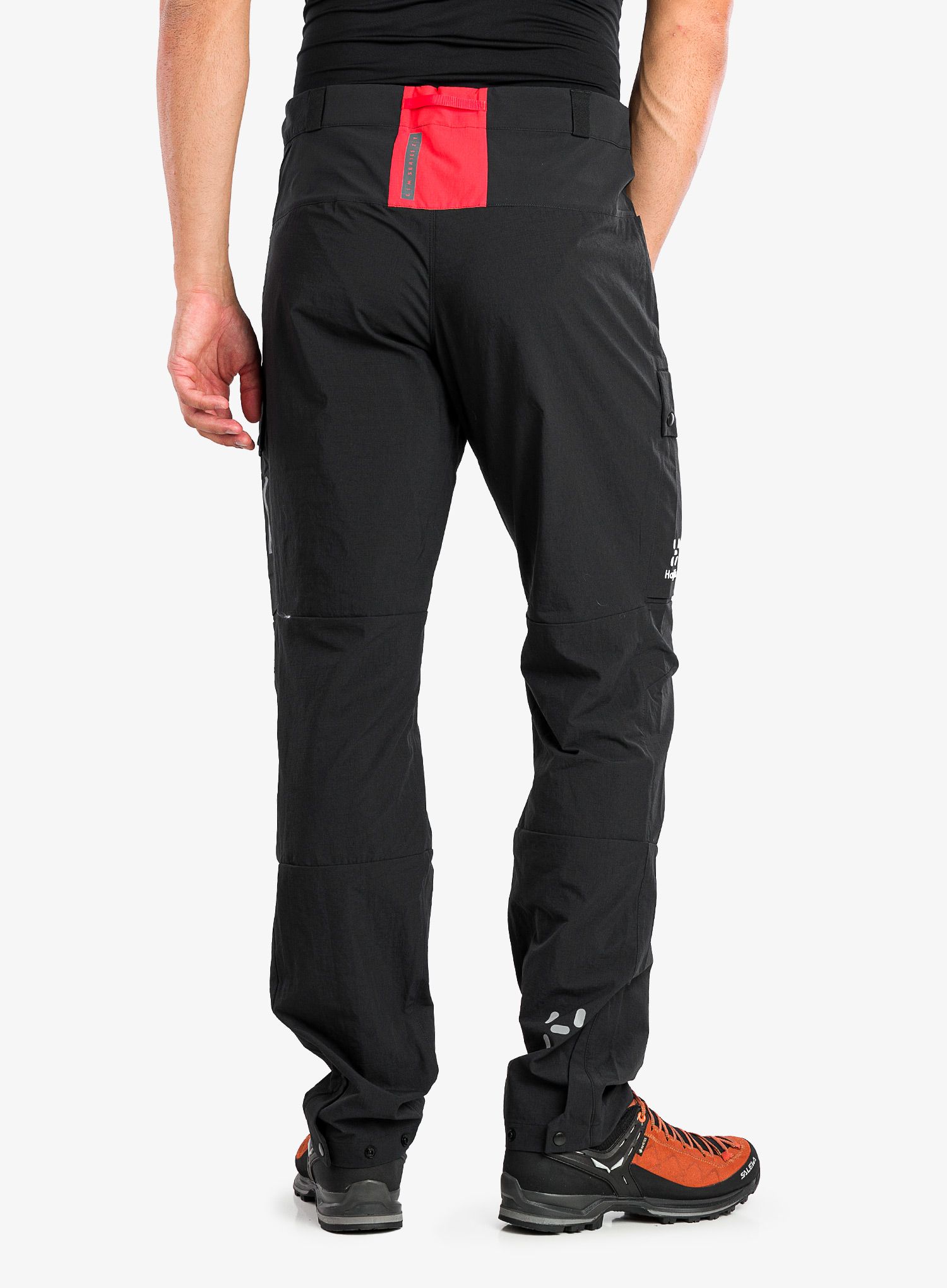 Muške trekking hlače Haglofs L.I.M ZT Pant - true black/zenith red