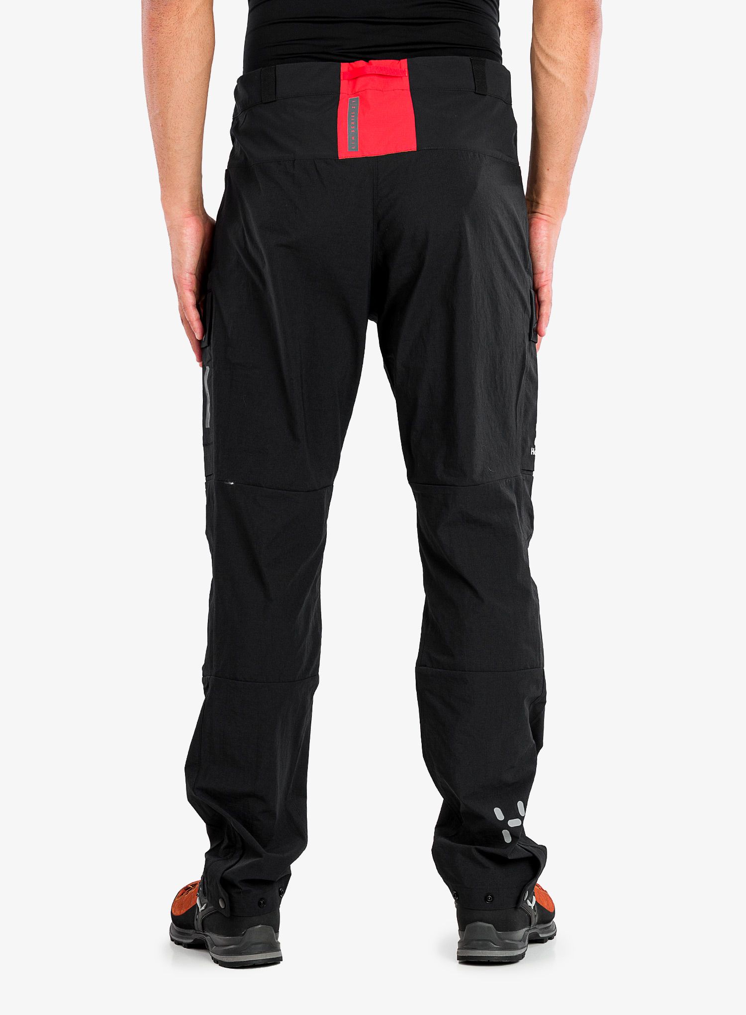Muške trekking hlače Haglofs L.I.M ZT Pant - true black/zenith red