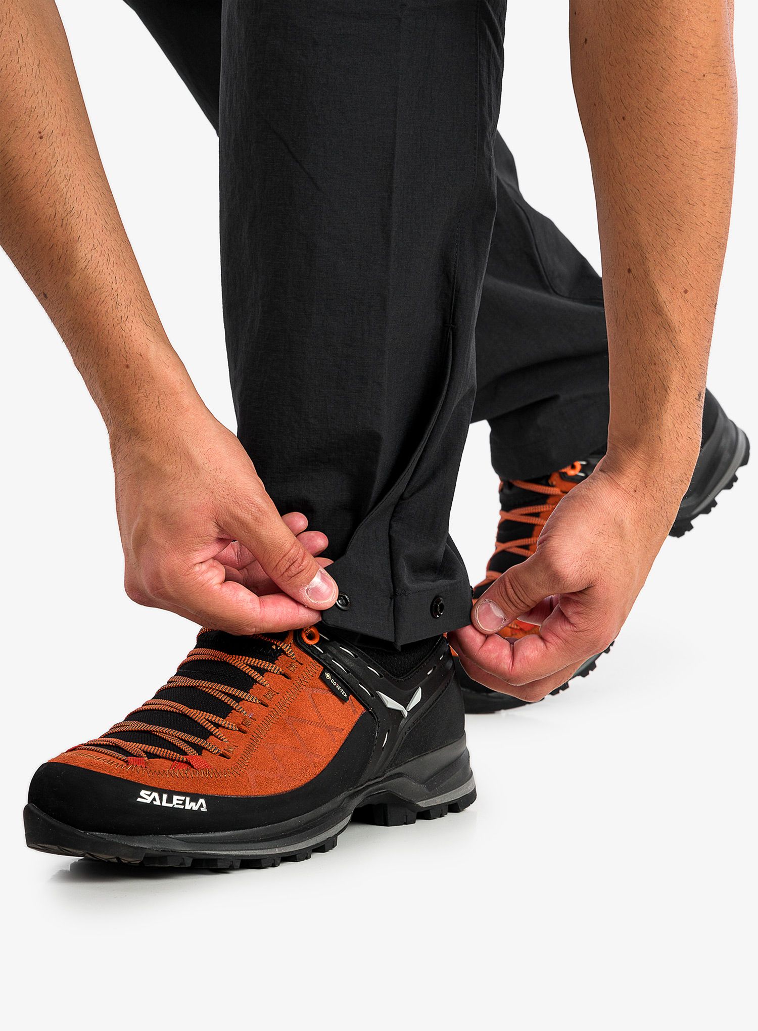 Muške trekking hlače Haglofs L.I.M ZT Pant - true black/zenith red